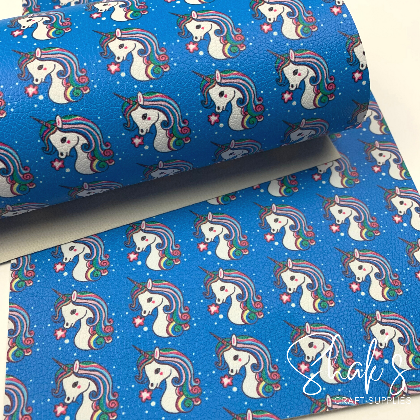 Unicorn Print Pebble Vegan Leather