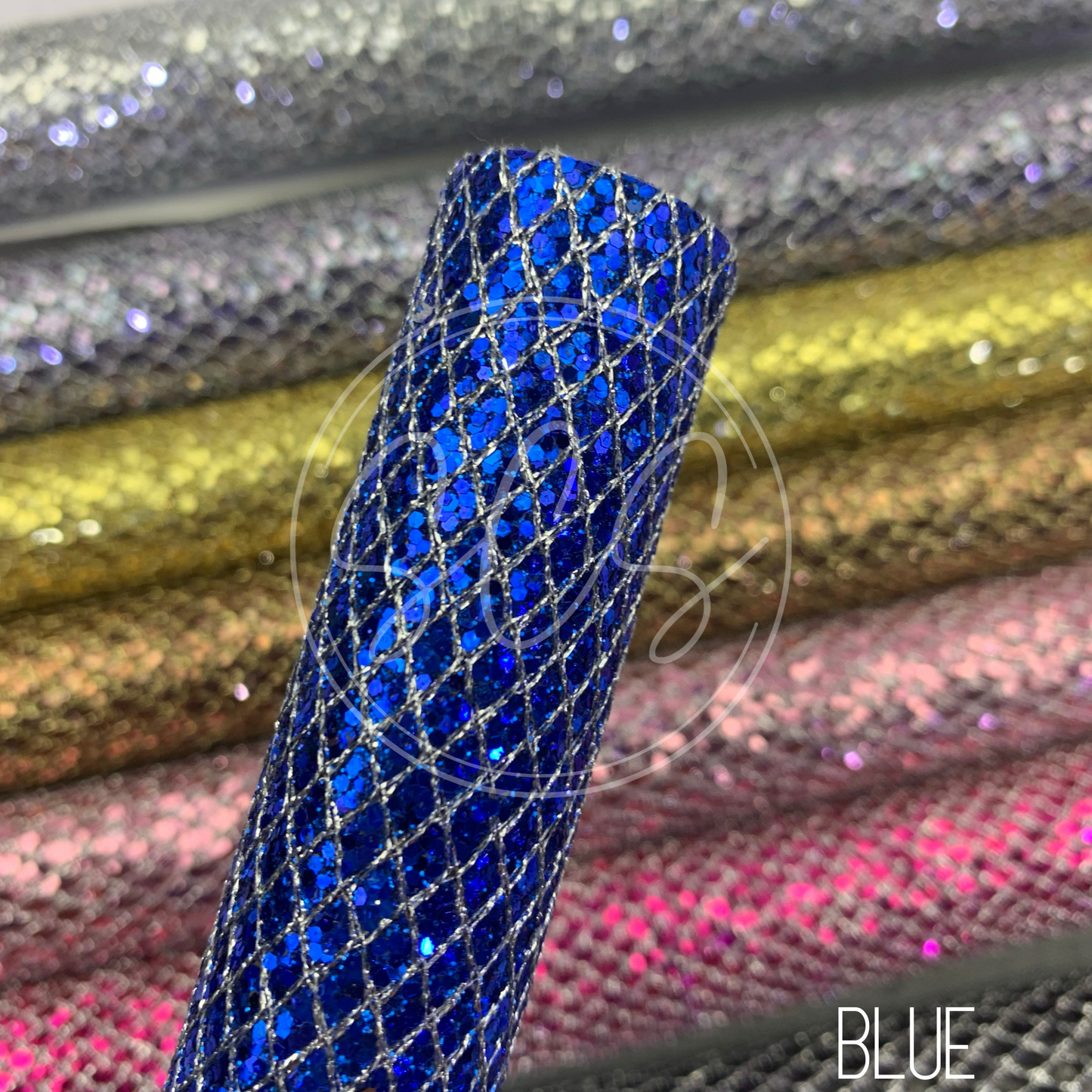 Diamond Laced Lattice Chunky Glitter Canvas Faux Leather Sheets