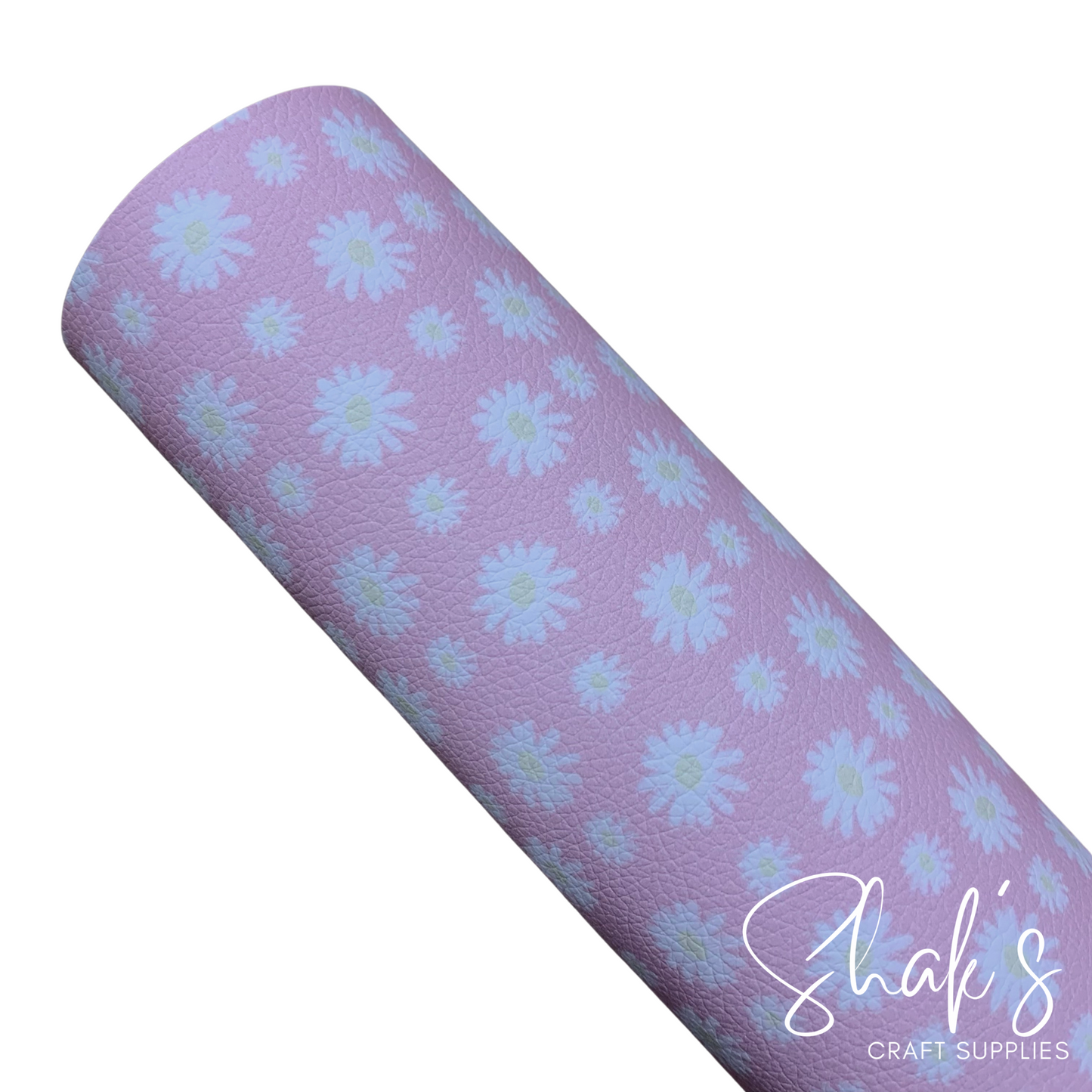 Floral Print Pebble Vegan Leather Sheet