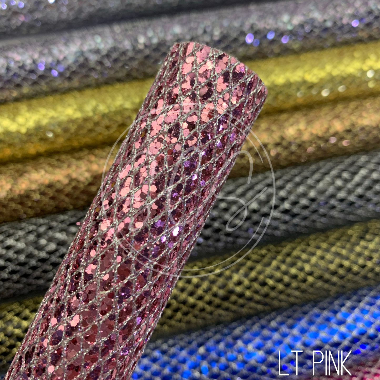 Diamond Laced Lattice Chunky Glitter Canvas Faux Leather Sheets
