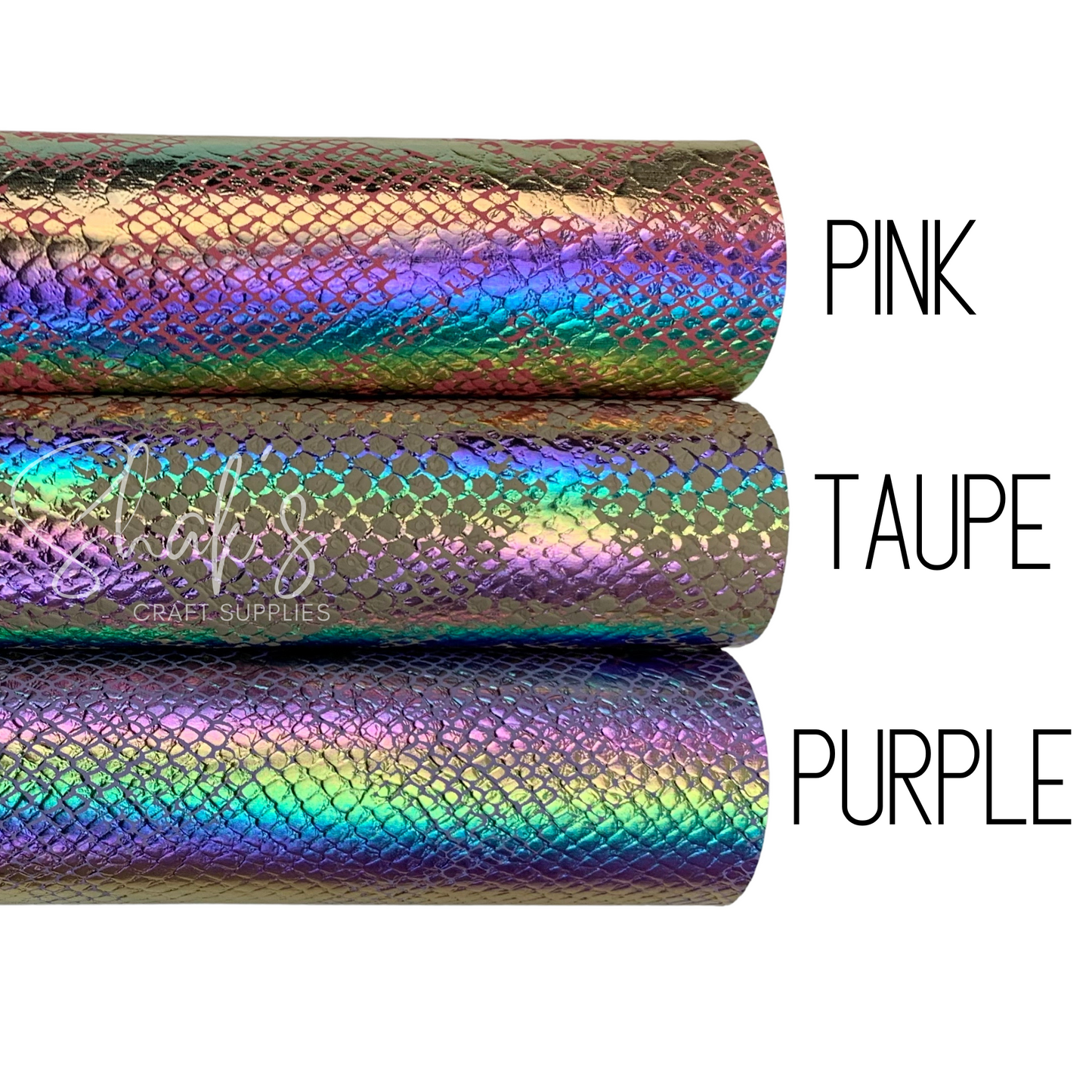 Snake Skin Iridescent .6mm Faux Leather