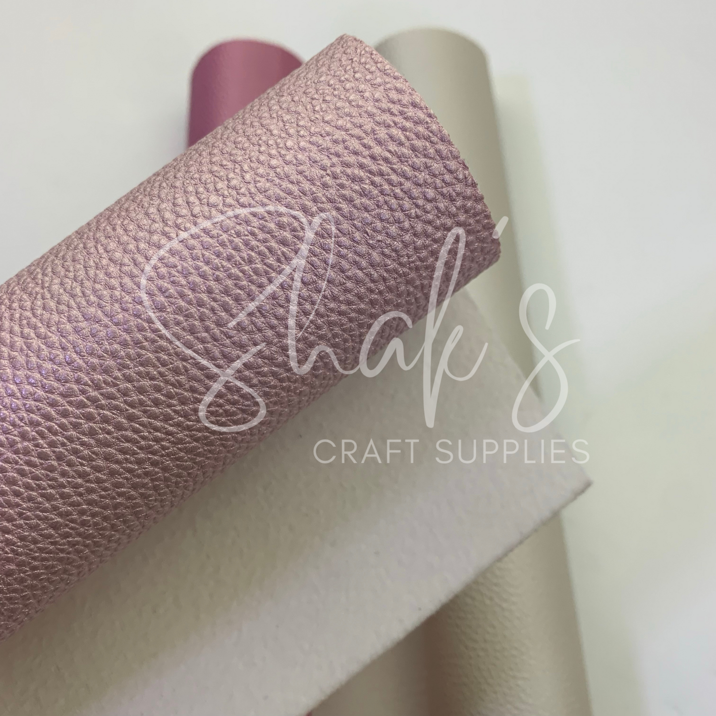 Pearlescent Pebble Litchi .85mm Faux Leather 1/3 and 1/2 Yard Rolls
