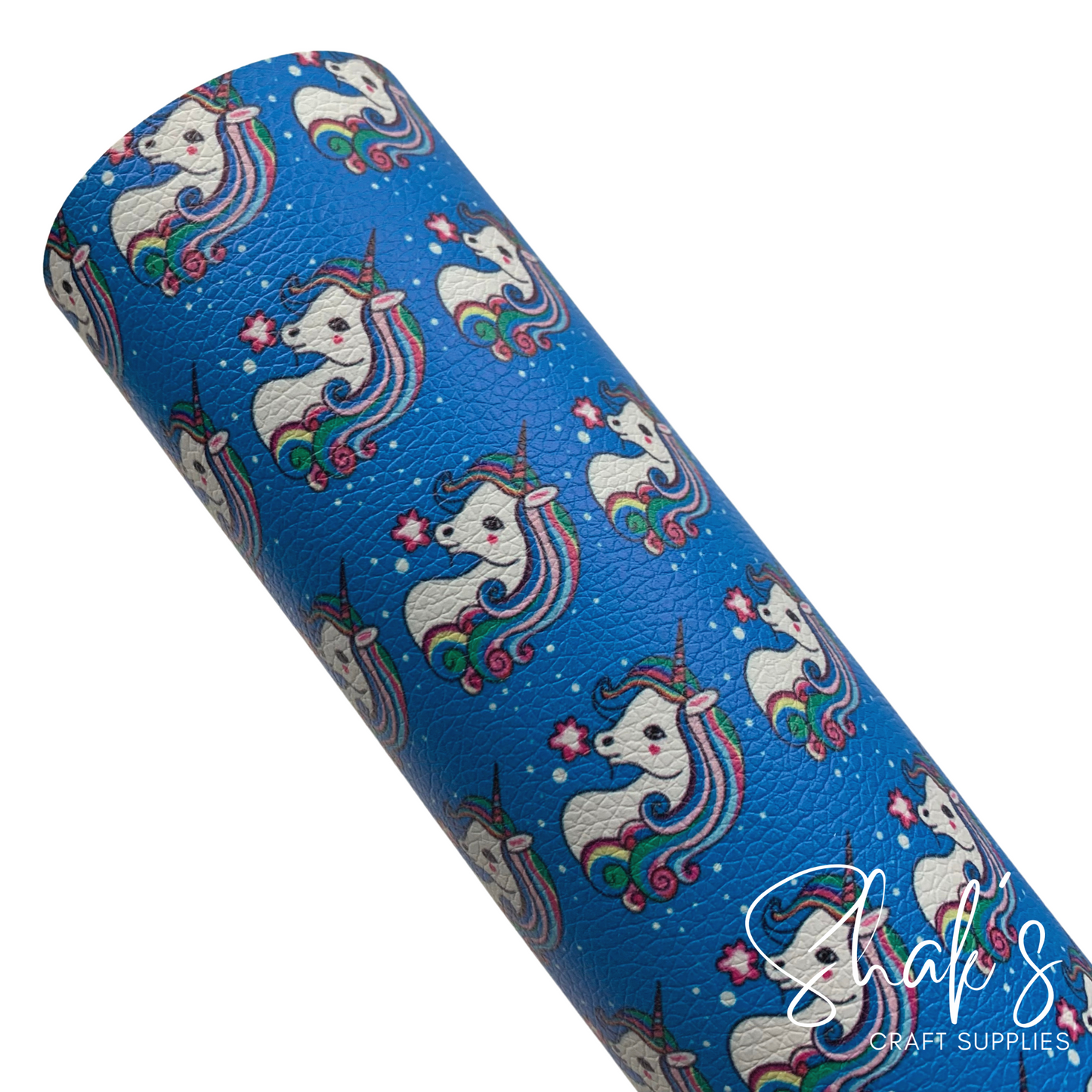 Unicorn Print Pebble Vegan Leather