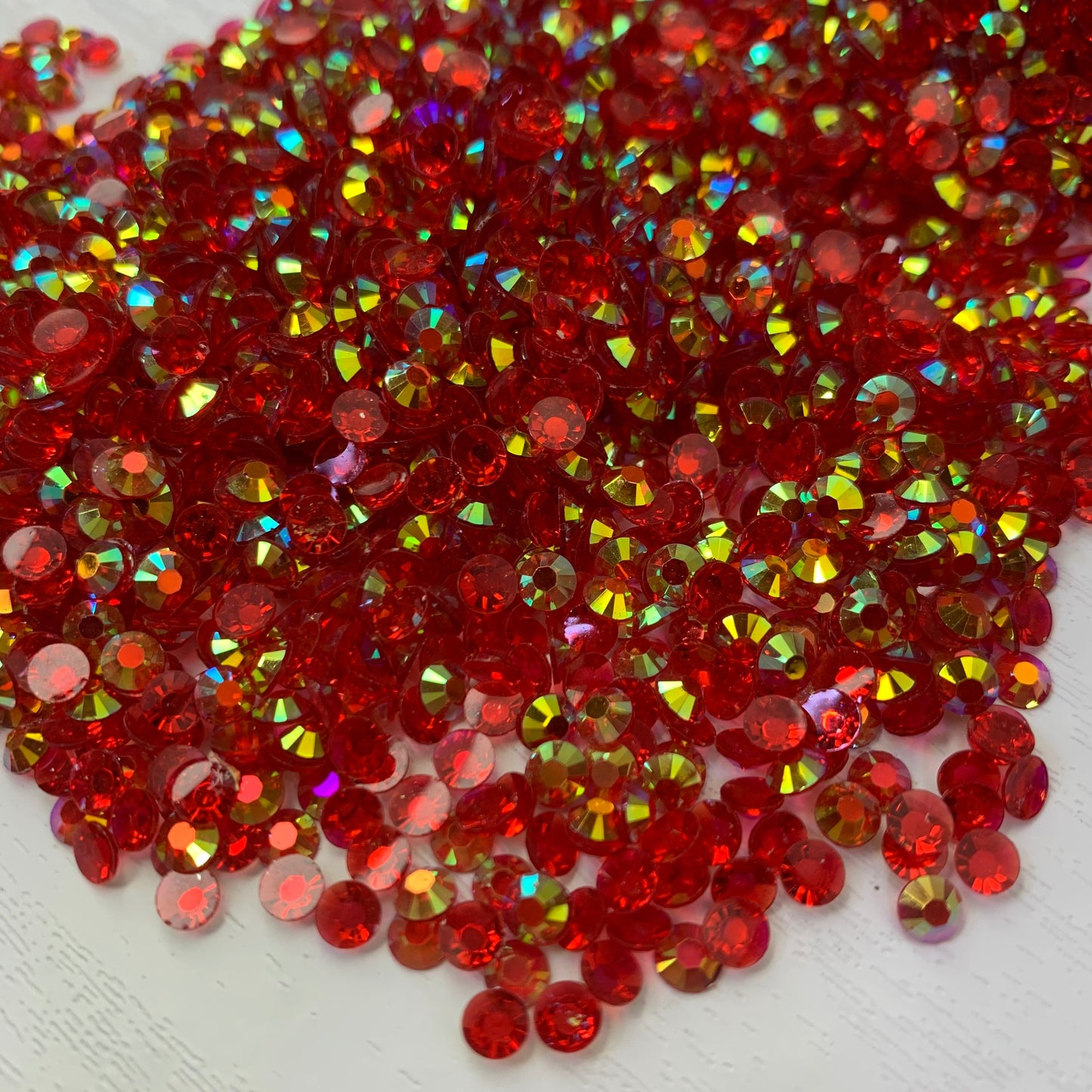 Clear Siam AB | Premium Jelly Resin Rhinestones | Non Hotfix | 3mm, 4mm or 5mm | Flatback