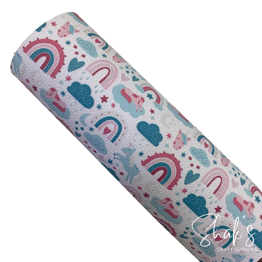 Rainbows Pebble Vegan Leather Sheet