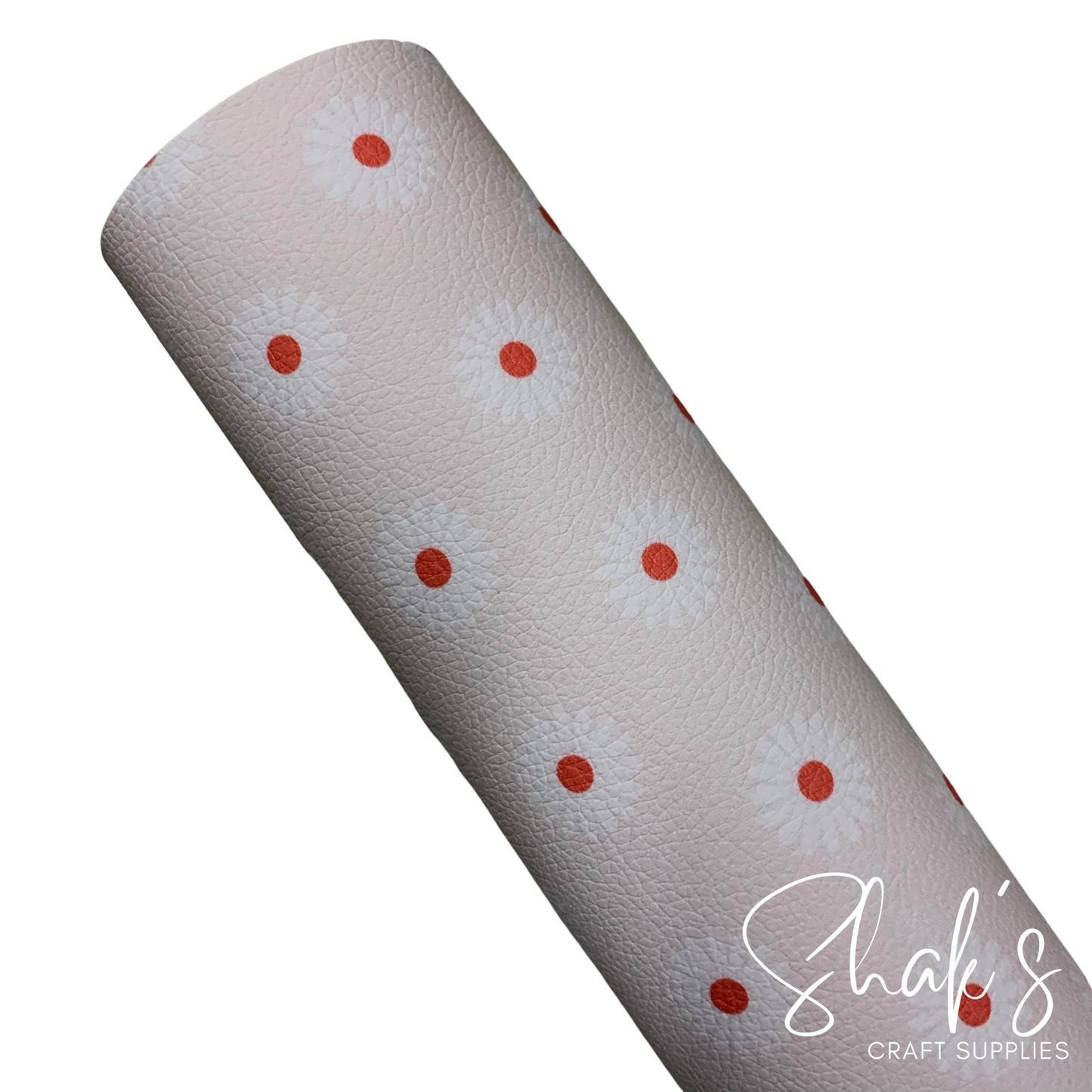 Muted Florals Print Pebble Vegan Leather Sheet