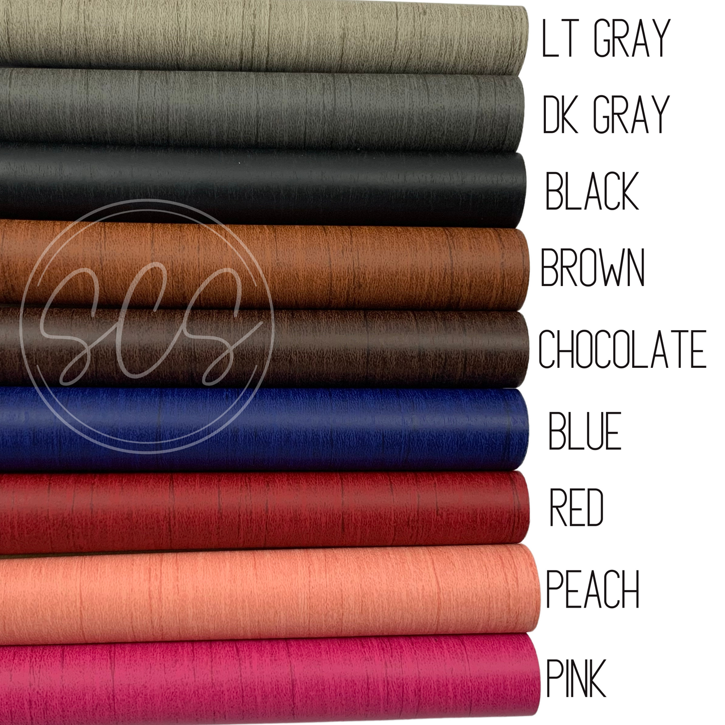 Wood Grain Smooth Faux Leather Fabric Sheets