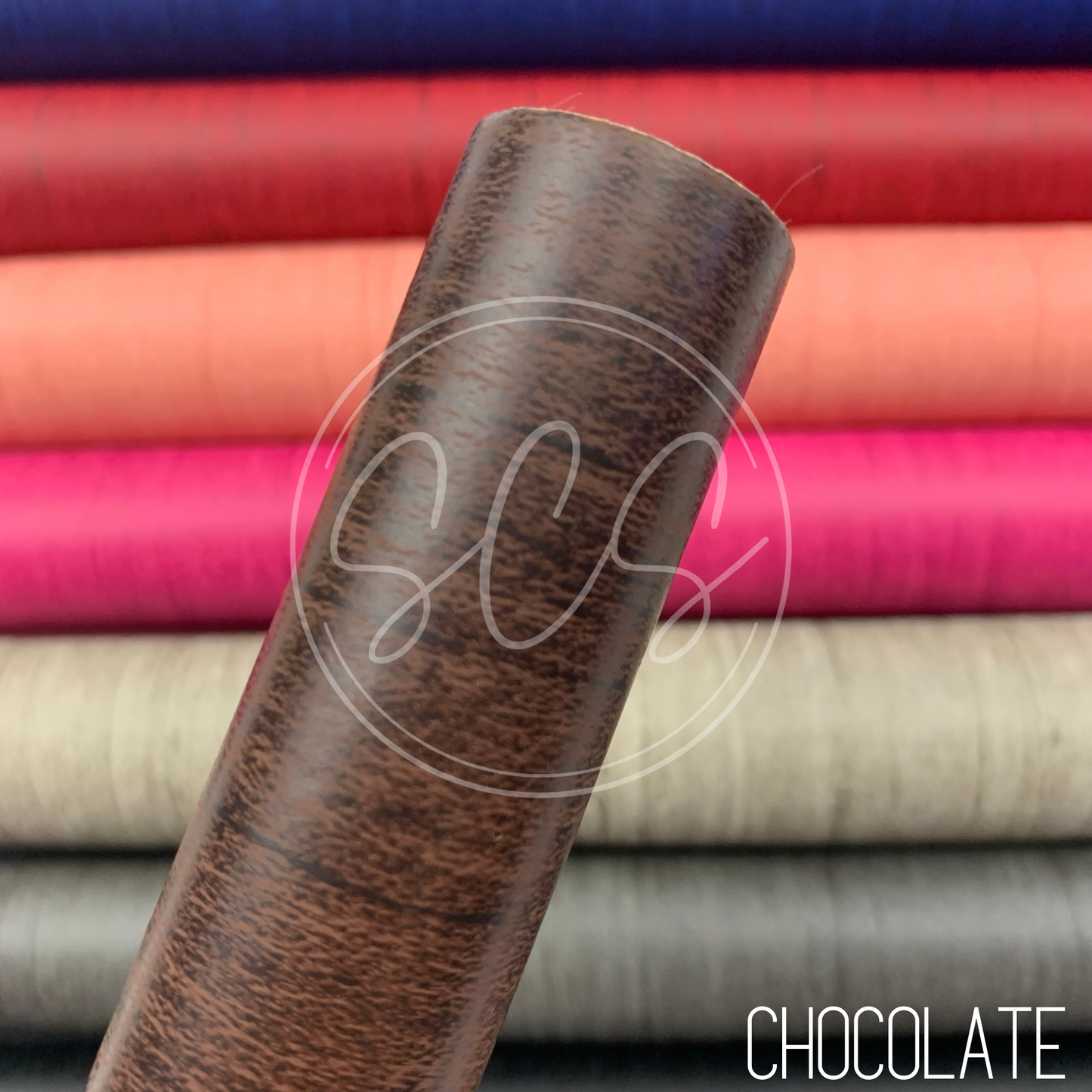 Wood Grain Smooth Faux Leather Fabric Sheets