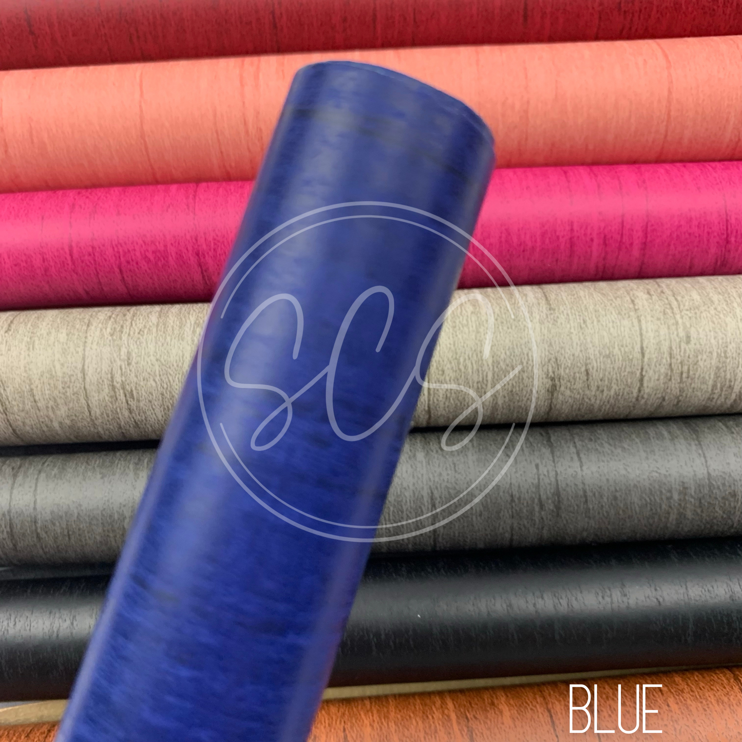 Wood Grain Smooth Faux Leather Fabric Sheets