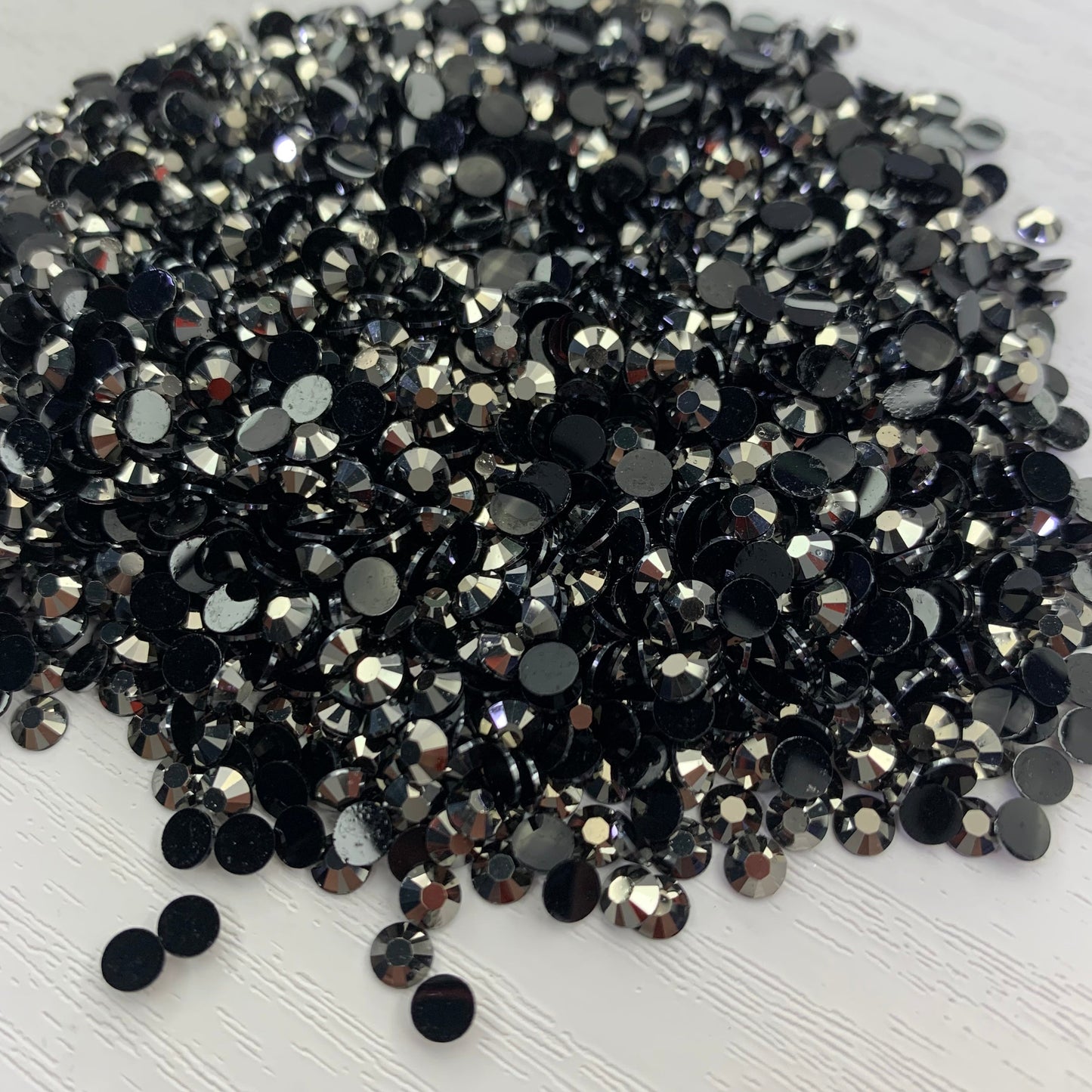 Hematite | Premium Jelly Resin Rhinestones | Non Hotfix | 3mm, 4mm or 5mm | Flatback
