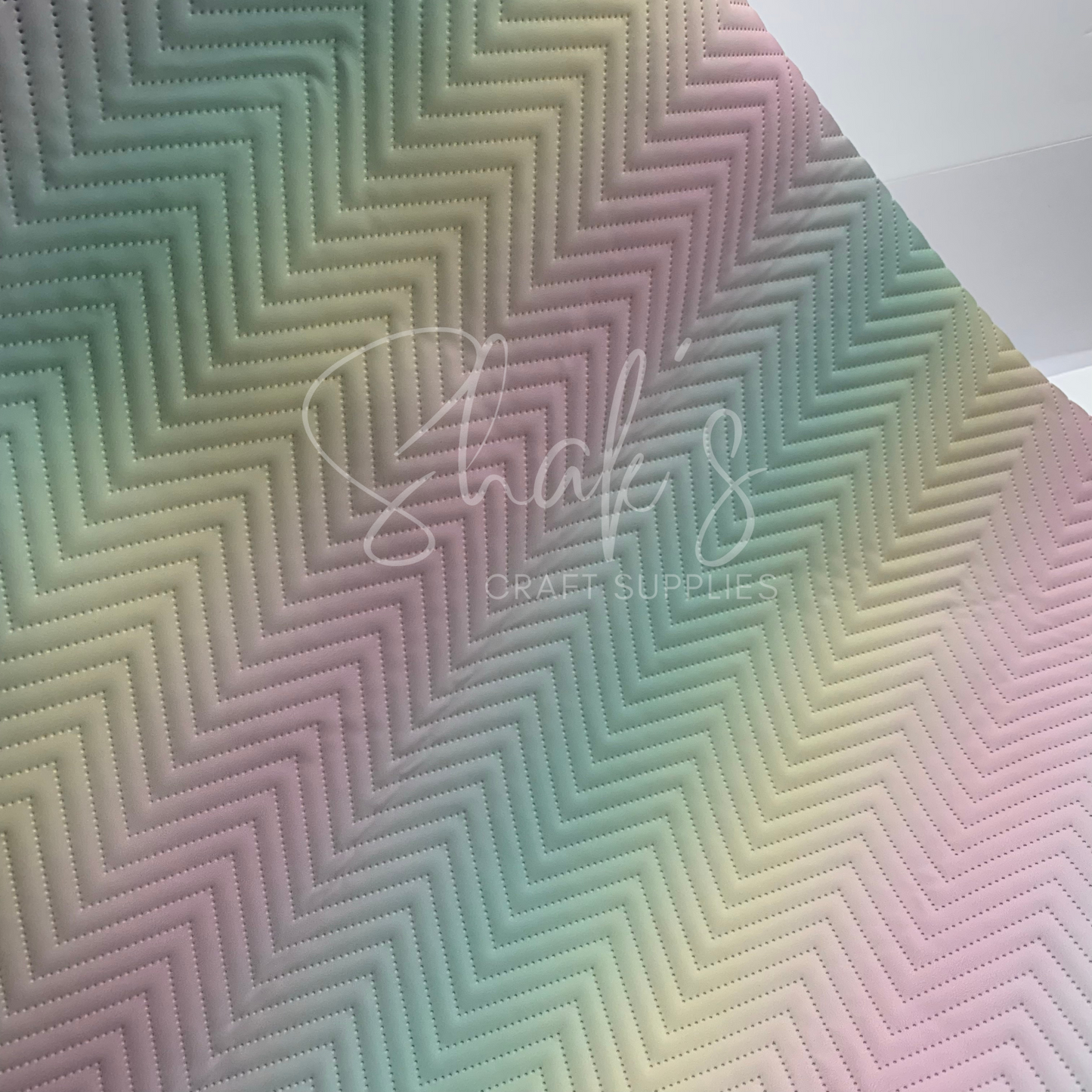 Marshmallow Ombre Quilted Vinyl Half Yard Roll