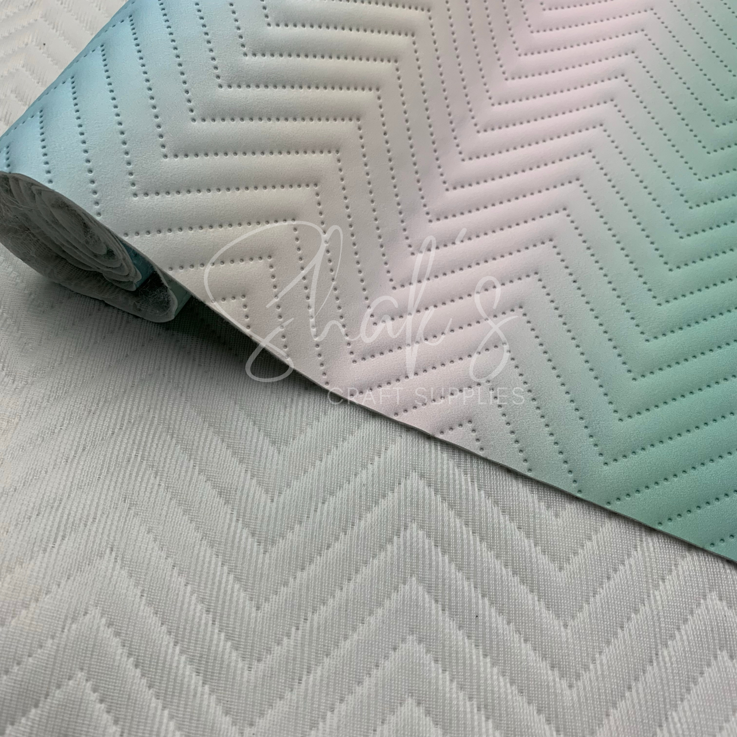 Marshmallow Ombre Quilted Vinyl Half Yard Roll
