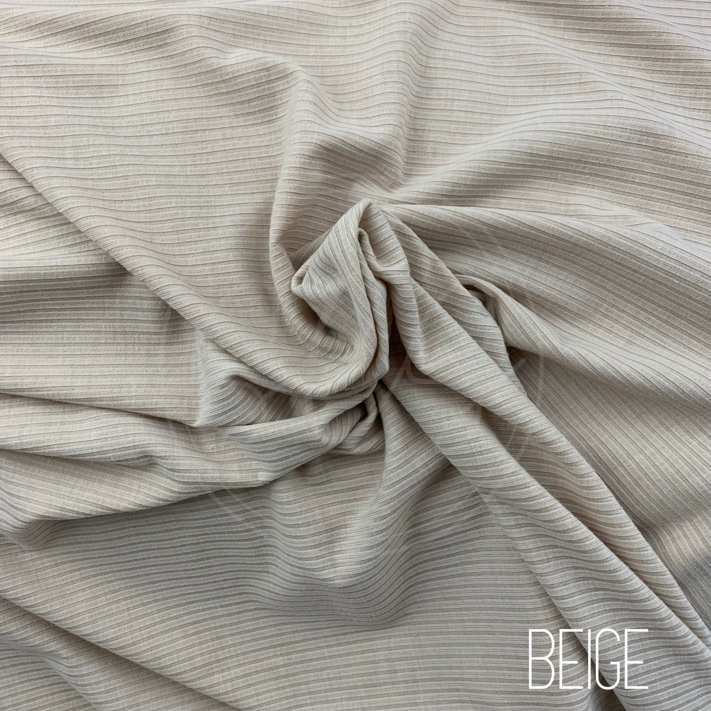 Neutral Tones Rib Knit Stretch Fabric Strip, Half and Full Yards