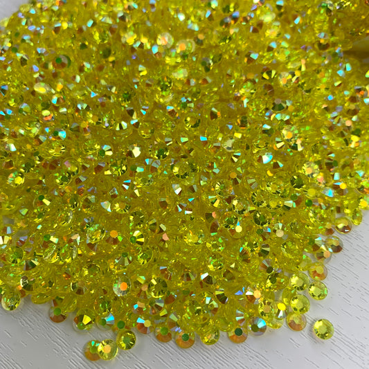 Clear Citrine AB | Premium Jelly Resin Rhinestones | Non Hotfix | 3mm, 4mm or 5mm | Flatback