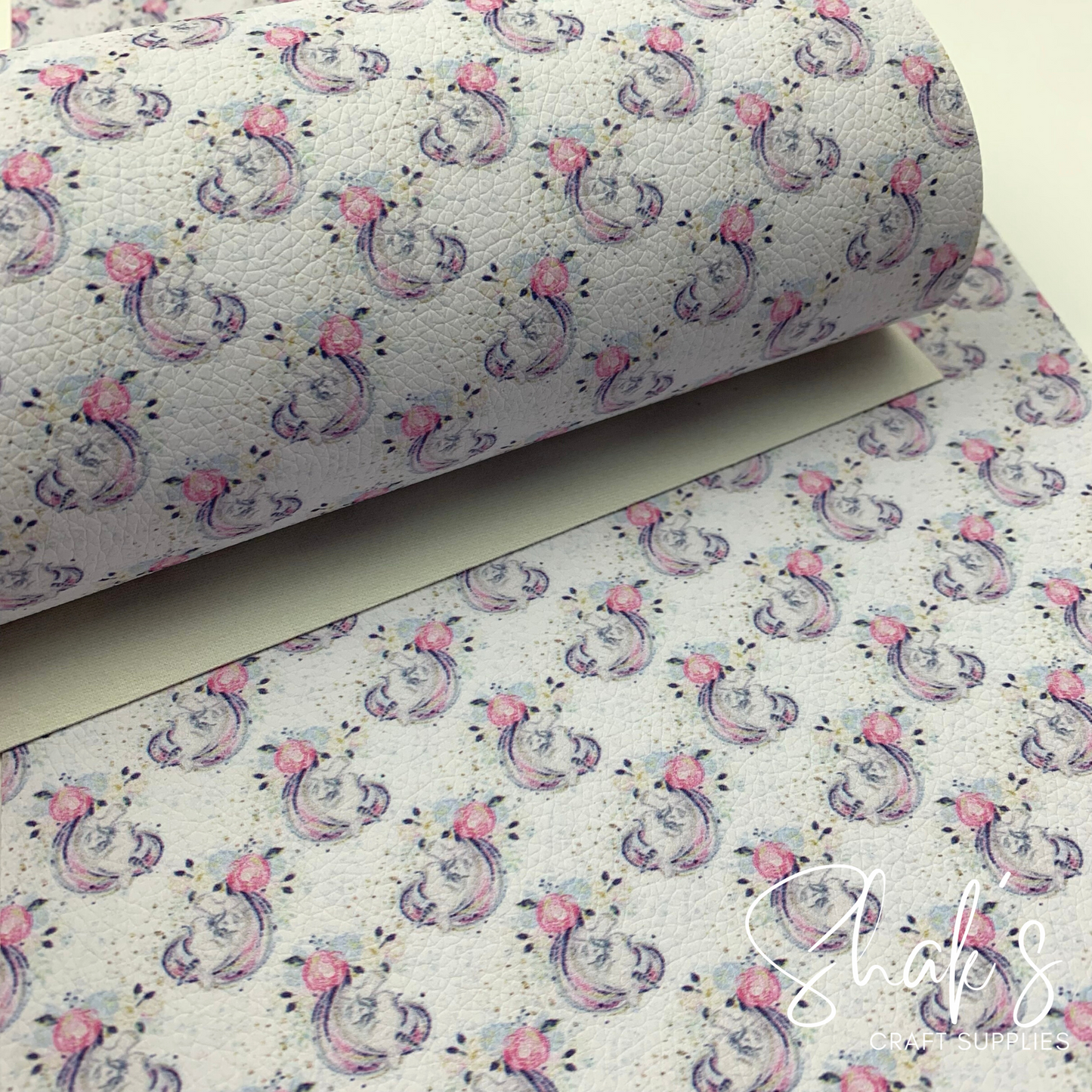 Unicorn Print Pebble Vegan Leather (IMPERFECT)