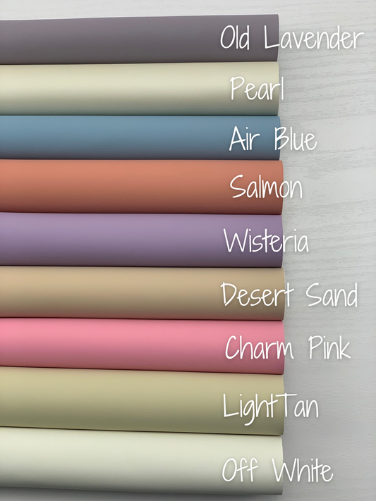 Smooth Solid Colors Faux Leather Sheet