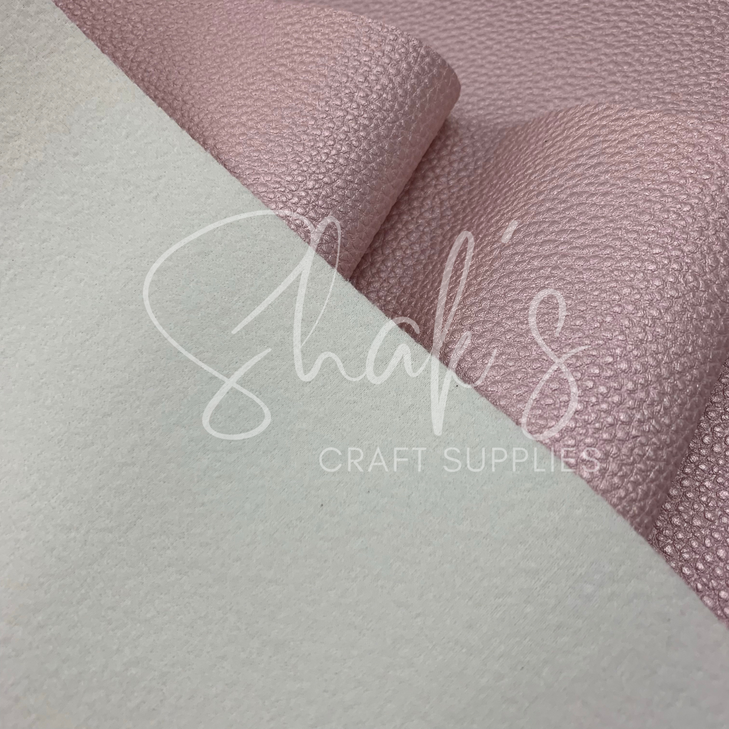 Pearlescent Pebble Litchi .85mm Faux Leather 1/3 and 1/2 Yard Rolls