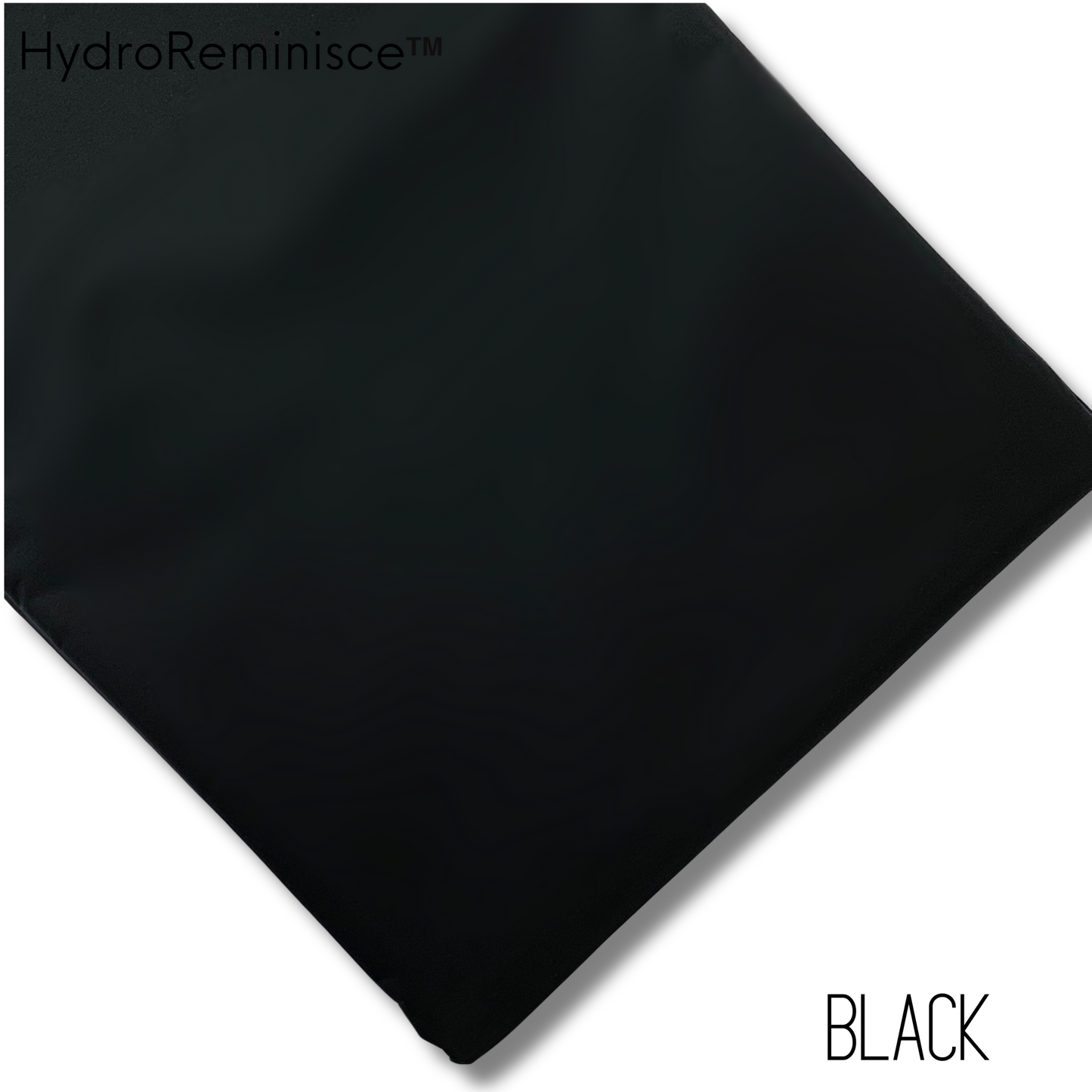 BLACK Solid Color HydroReminisce™ Luxury Fabric