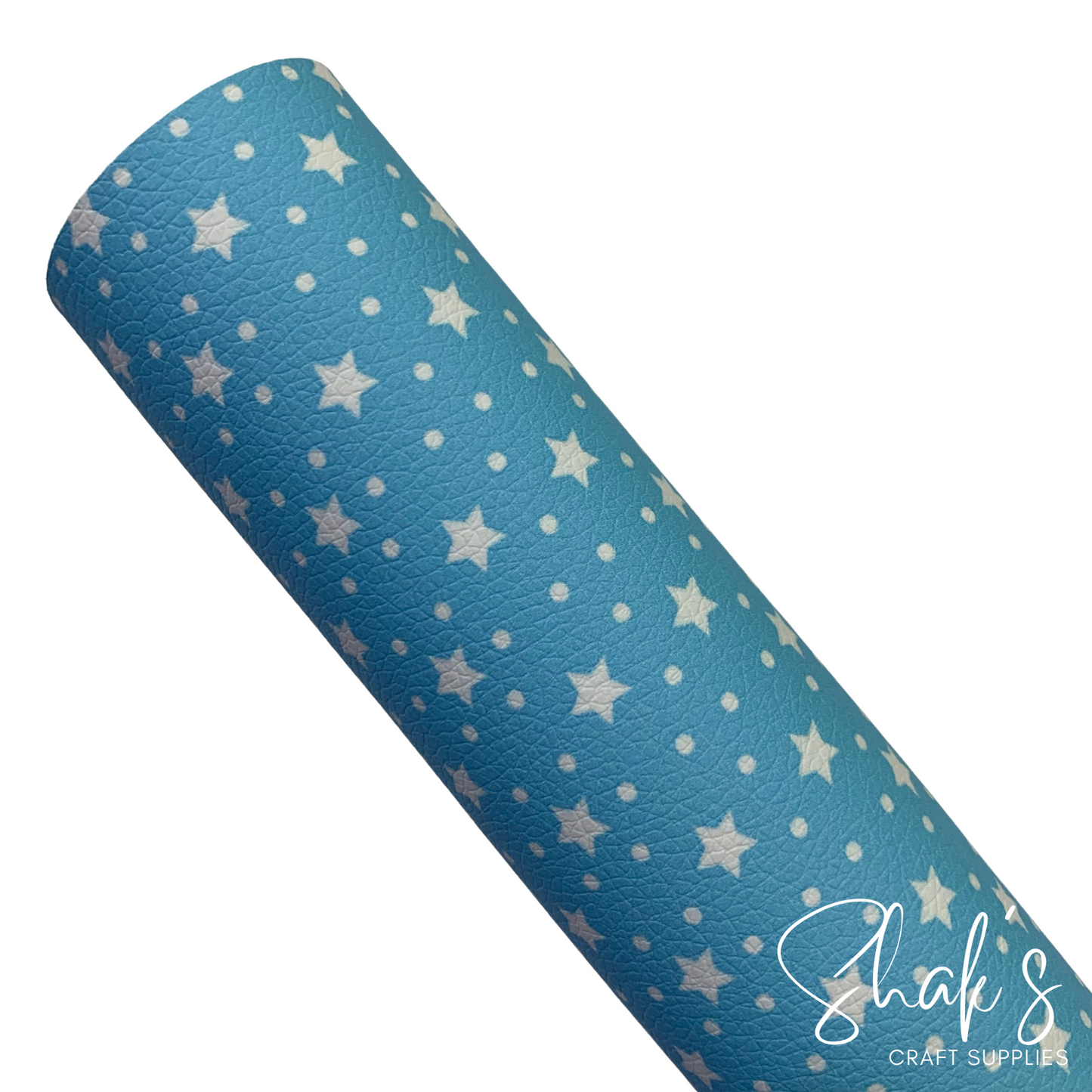 Blue Stars Medium Scale Pebble Vegan Leather Sheet