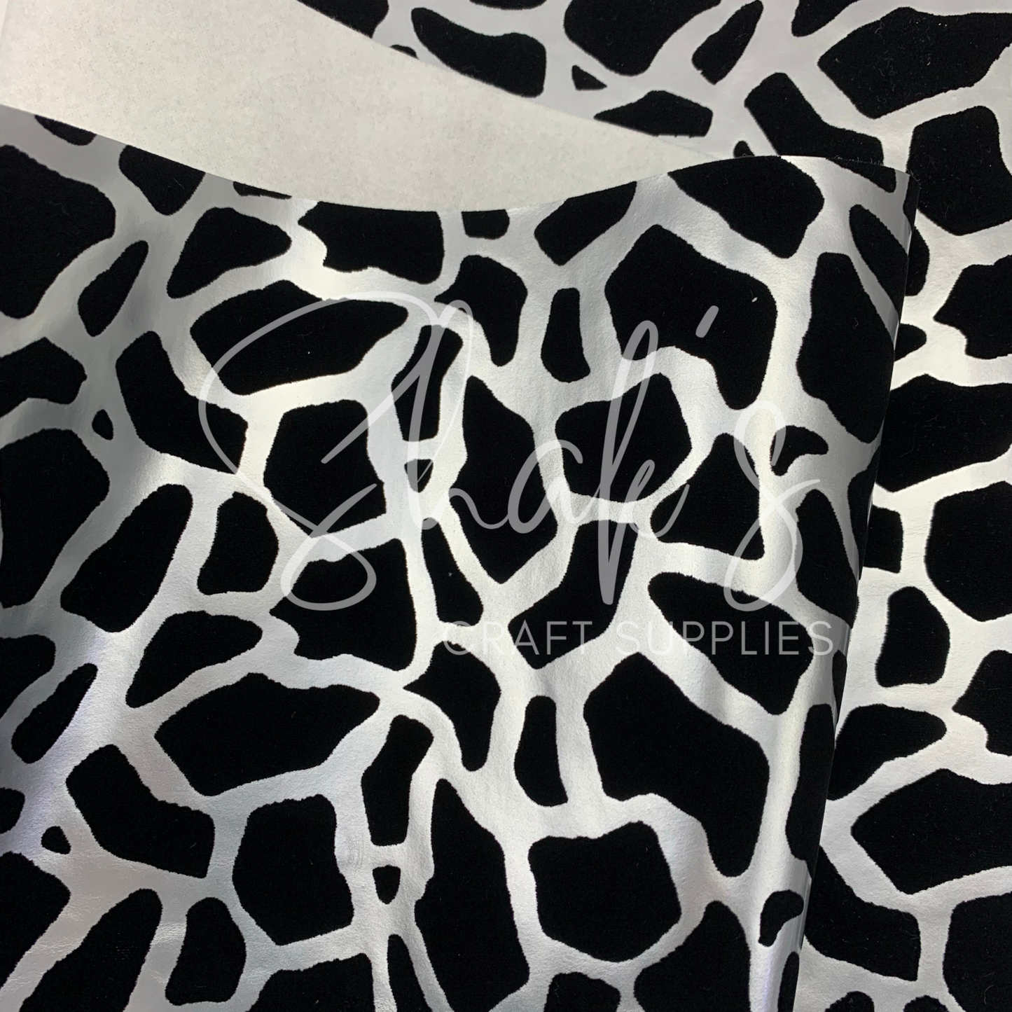 Zebra and Giraffe Velvet Embossed Vinyl Faux Leather 1/2 Yard Rolls