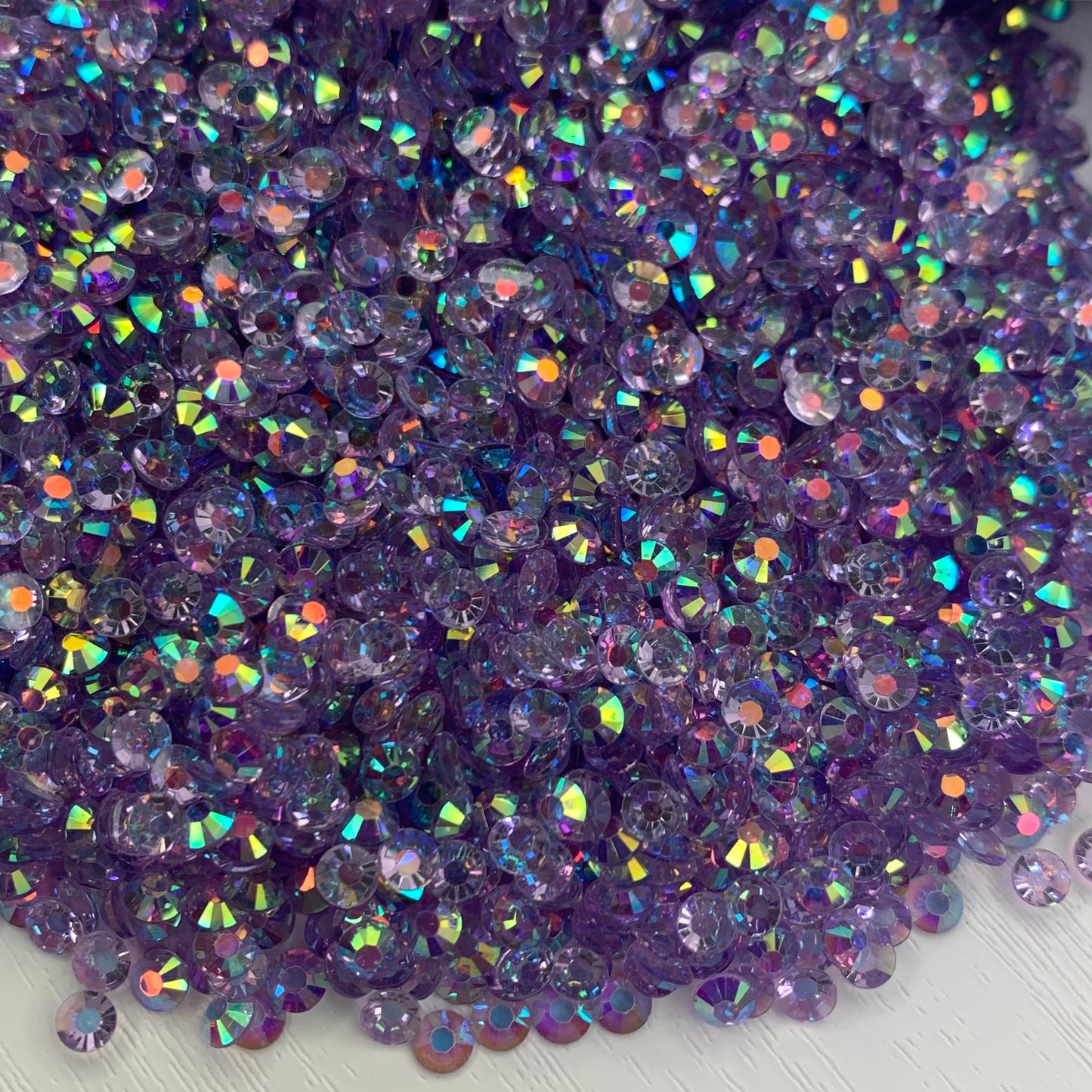 Clear Light Amethyst AB | Premium Jelly Resin Rhinestones | Non Hotfix | 3mm, 4mm or 5mm | Flatback