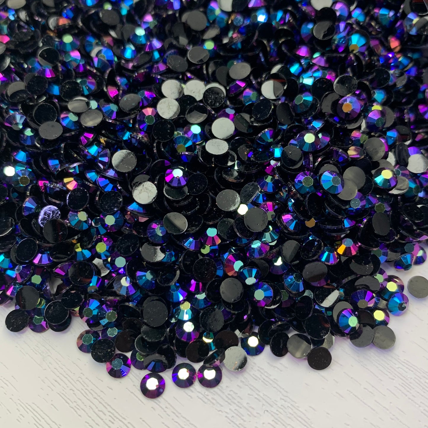 Jet Base Purple Rose AB | Premium Jelly Resin Rhinestones | Non Hotfix | 3mm, 4mm or 5mm | Flatback