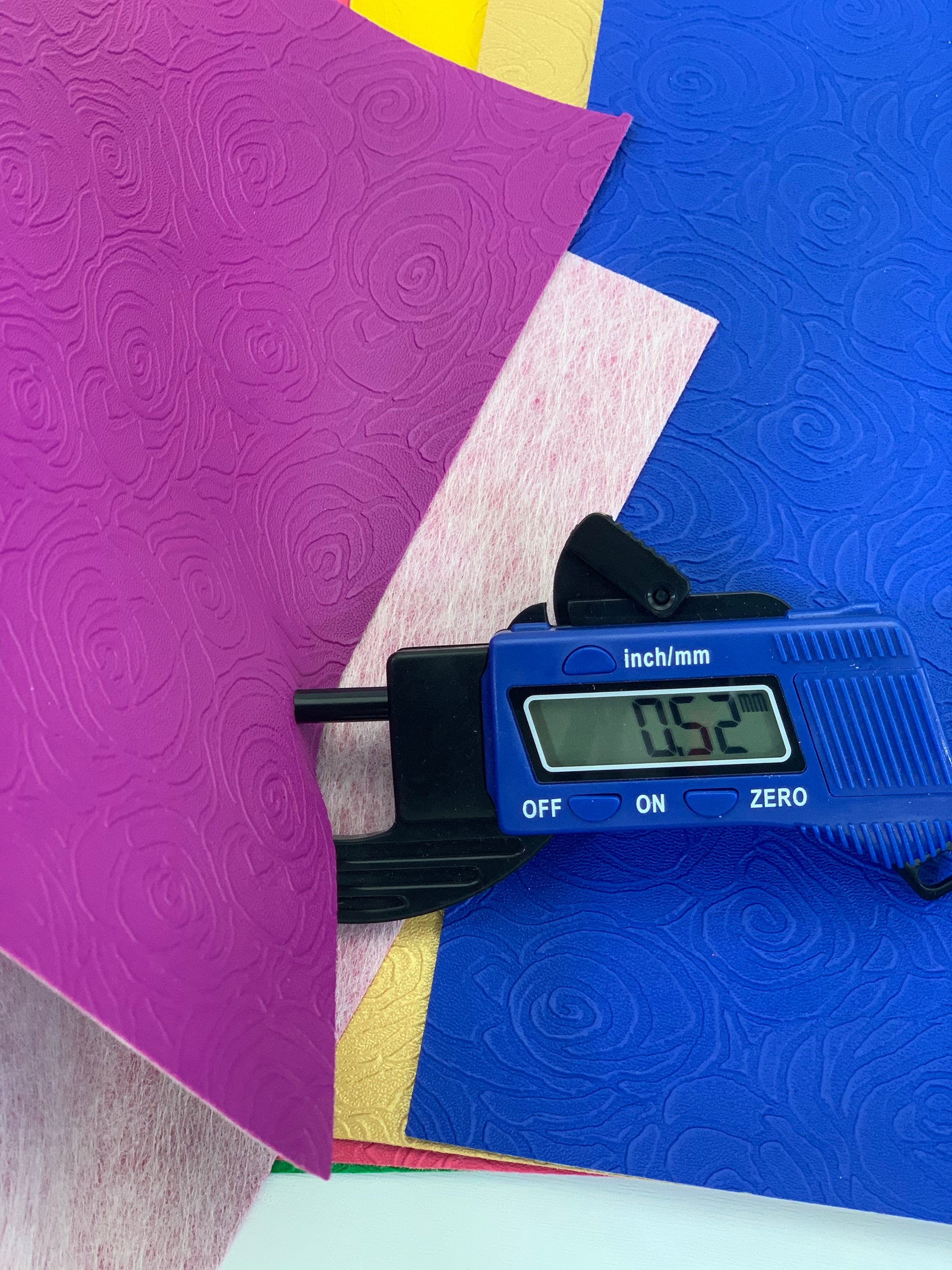 Yellow Roses Textured Embossed Faux Leather Sheet