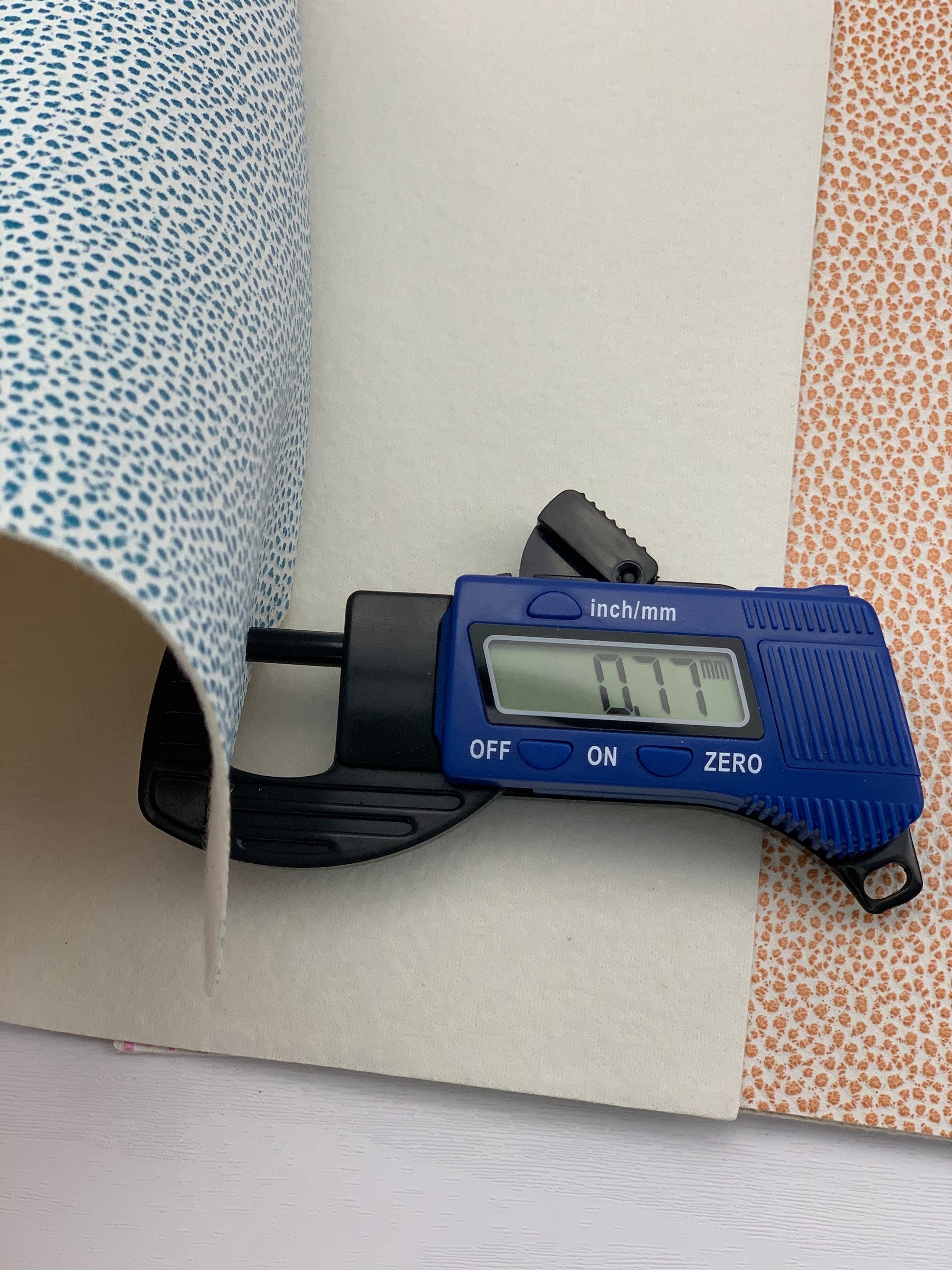 Blue Pebbles Textured Embossed Faux Leather Sheet