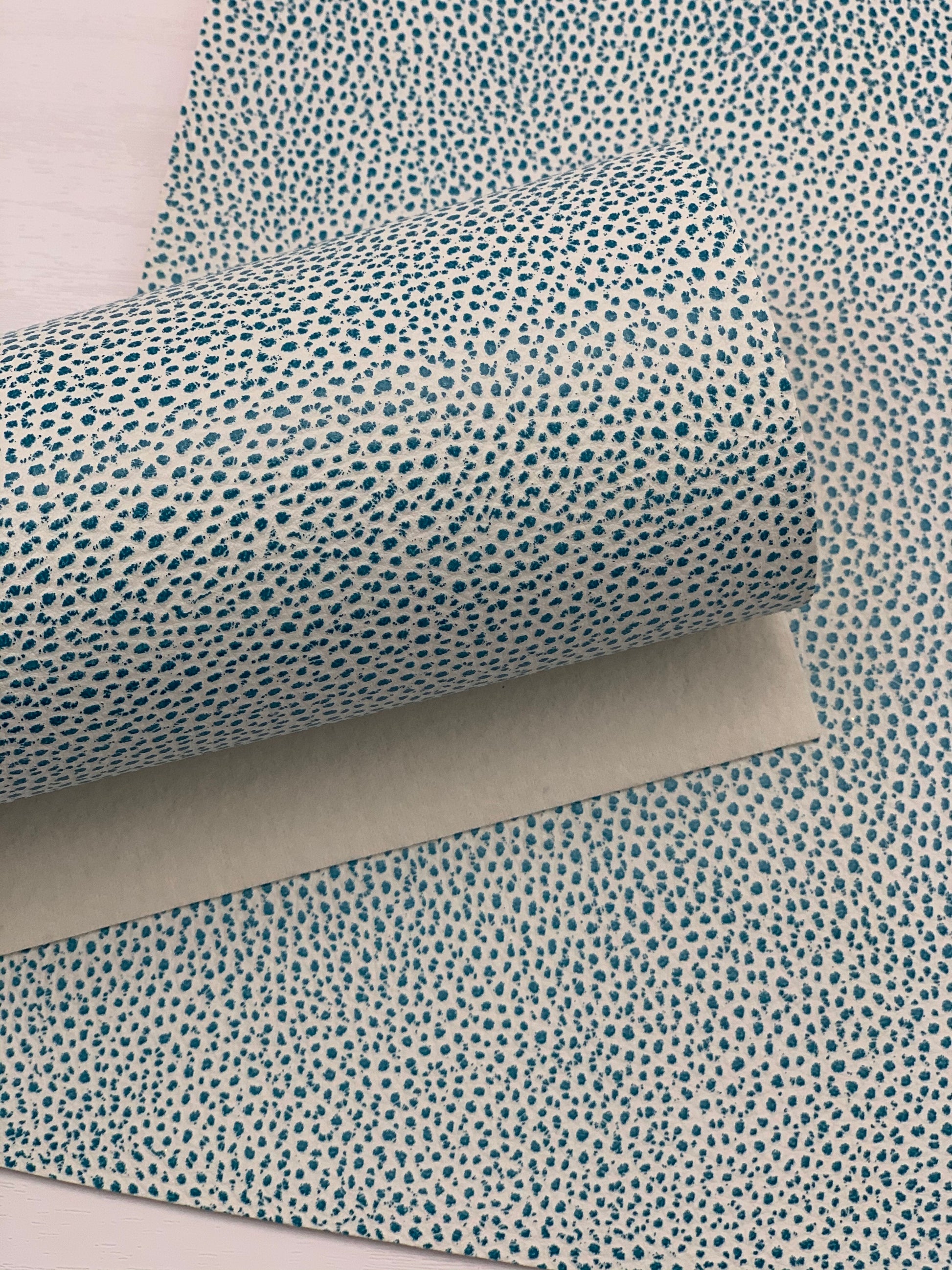 Blue Pebbles Textured Embossed Faux Leather Sheet