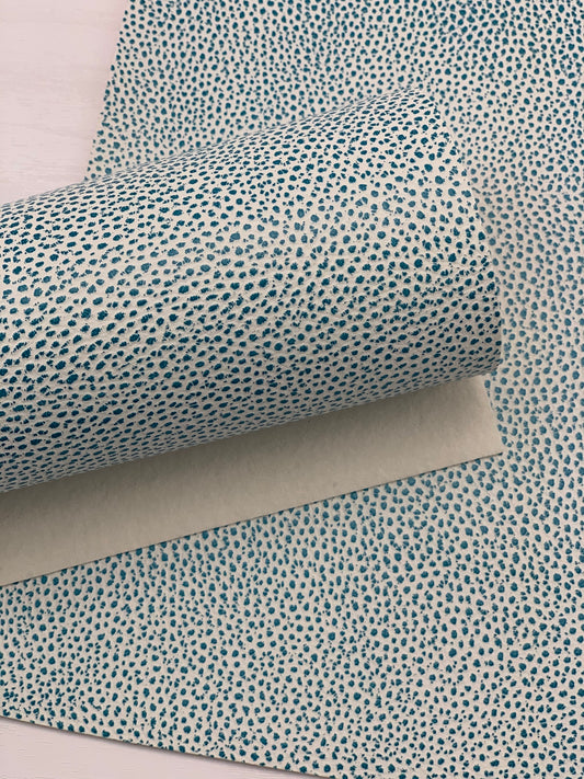Blue Pebbles Textured Embossed Faux Leather Sheet
