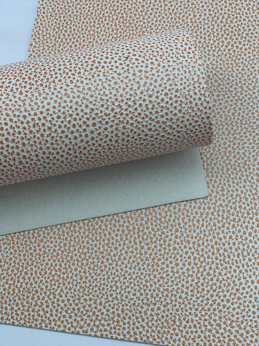 Orange Pebbles Textured Embossed Faux Leather Sheet