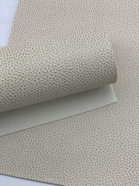Tan Cream Pebbles Textured Embossed Faux Leather Sheet