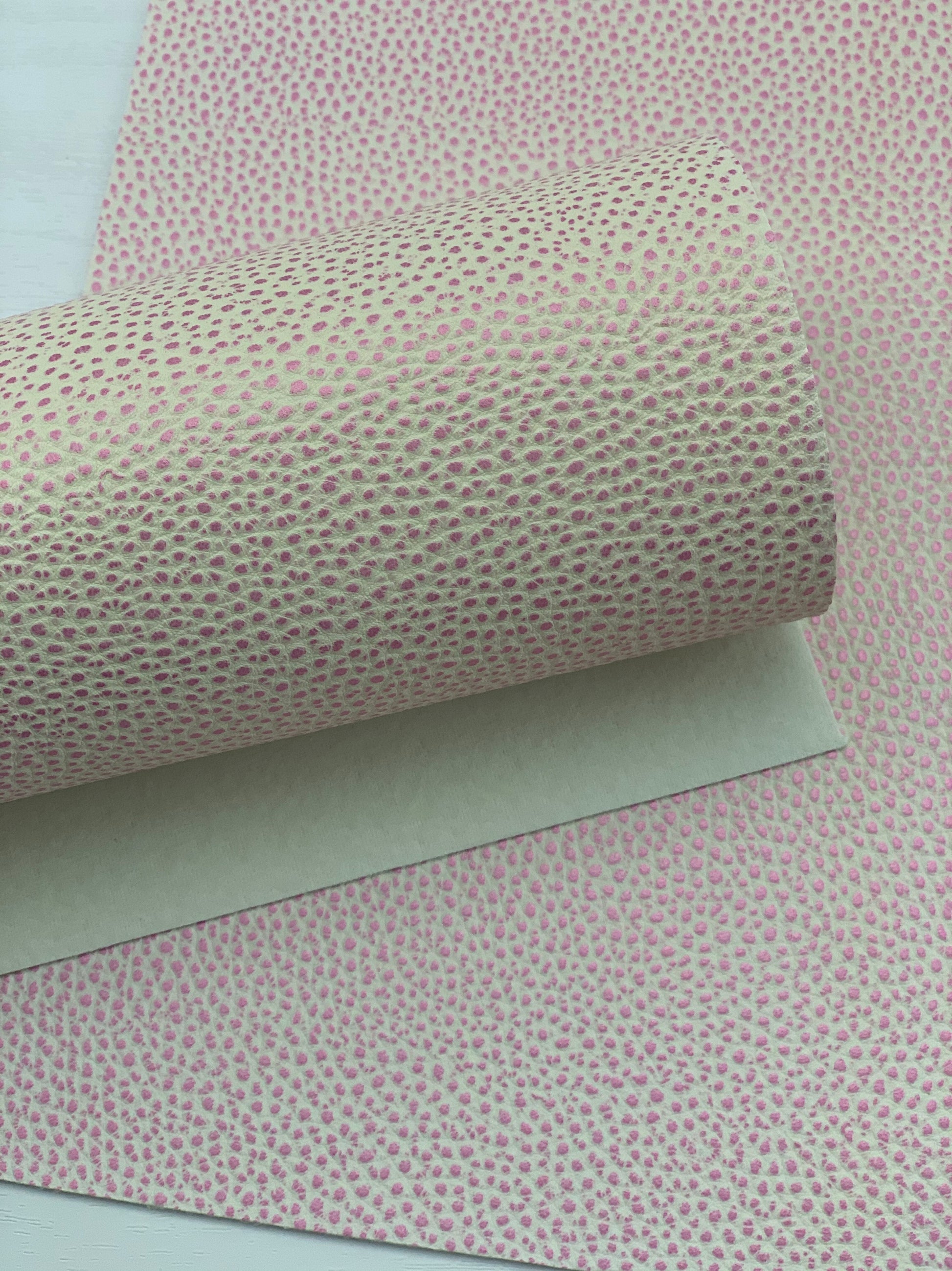 Pink Pebbles Textured Embossed Faux Leather Sheet