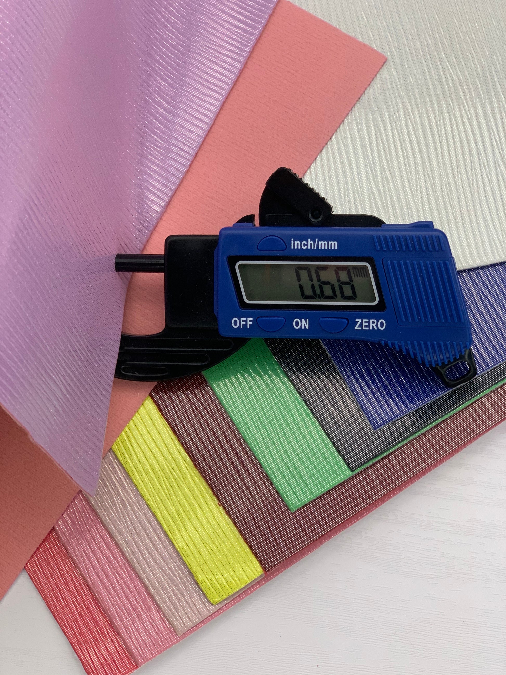 Purple Ridged Glossy Textured Embossed Faux Leather Sheet