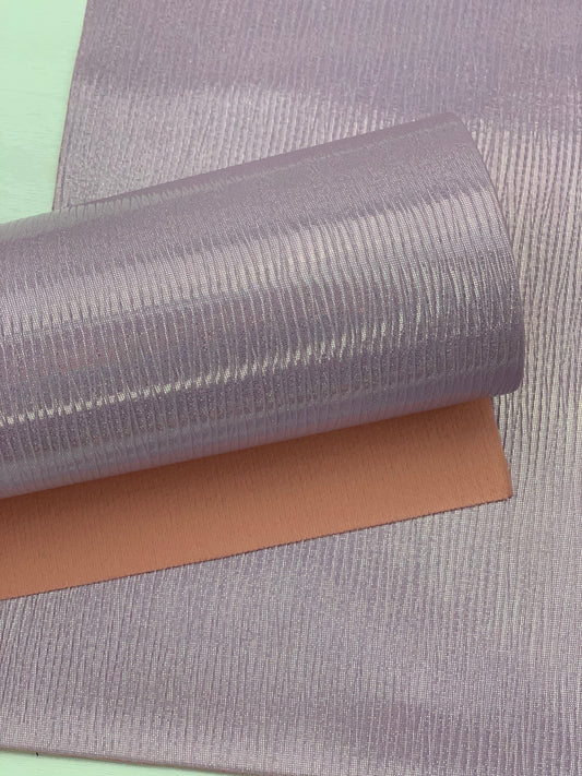 Purple Ridged Glossy Textured Embossed Faux Leather Sheet