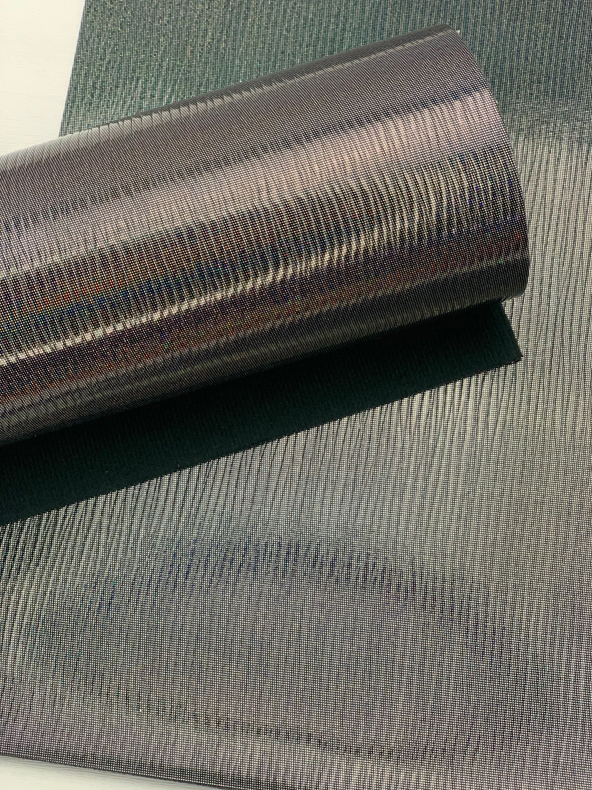 Black Ridged Glossy Textured Embossed Faux Leather Sheet