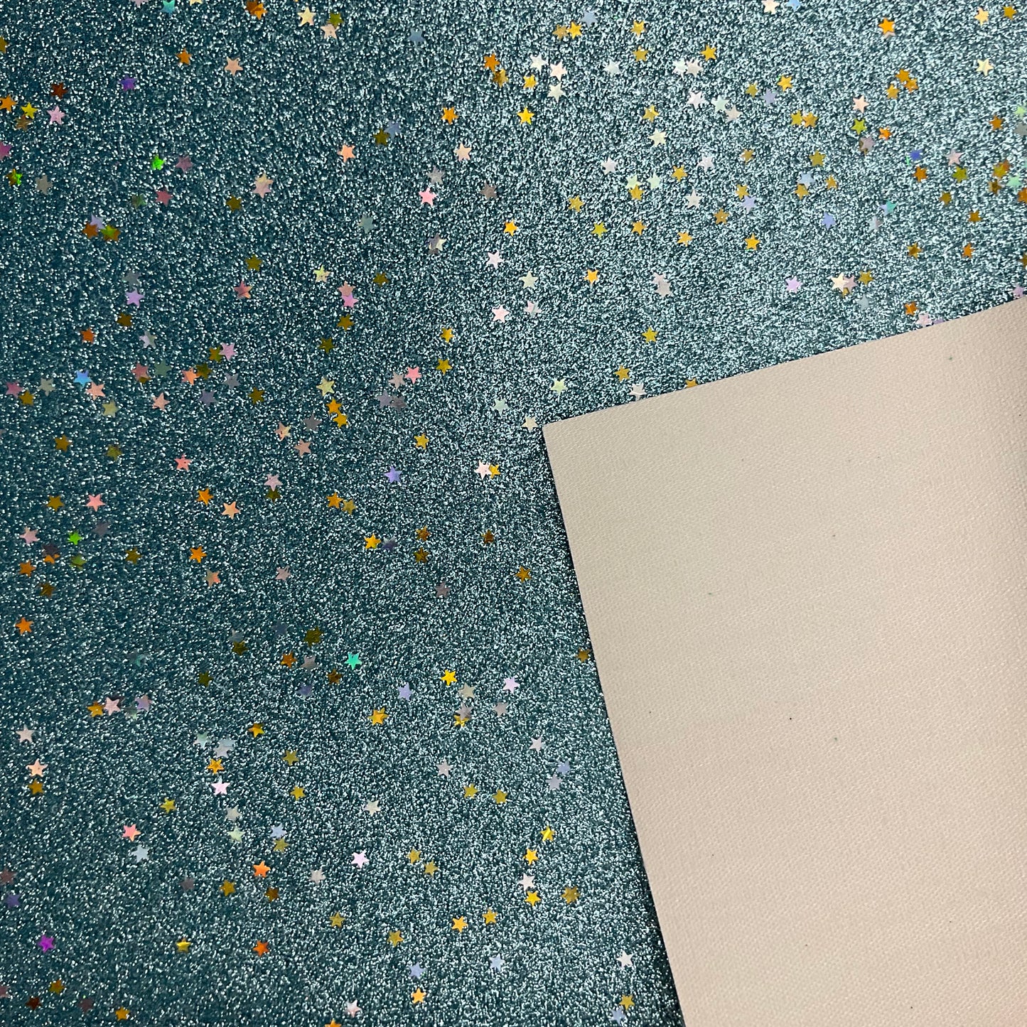 Gold Sequin Stars Blue Fine Glitter