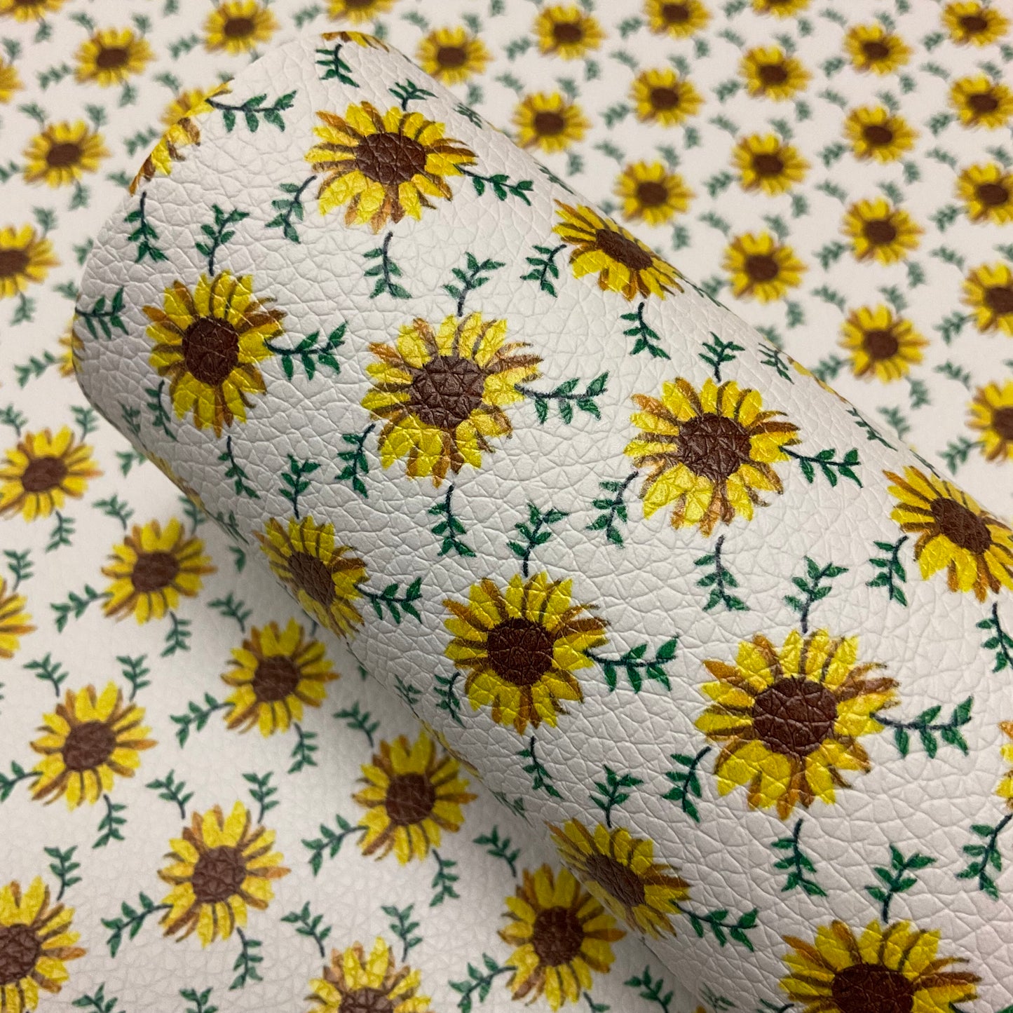 Sunflowers Pebble Faux Leather
