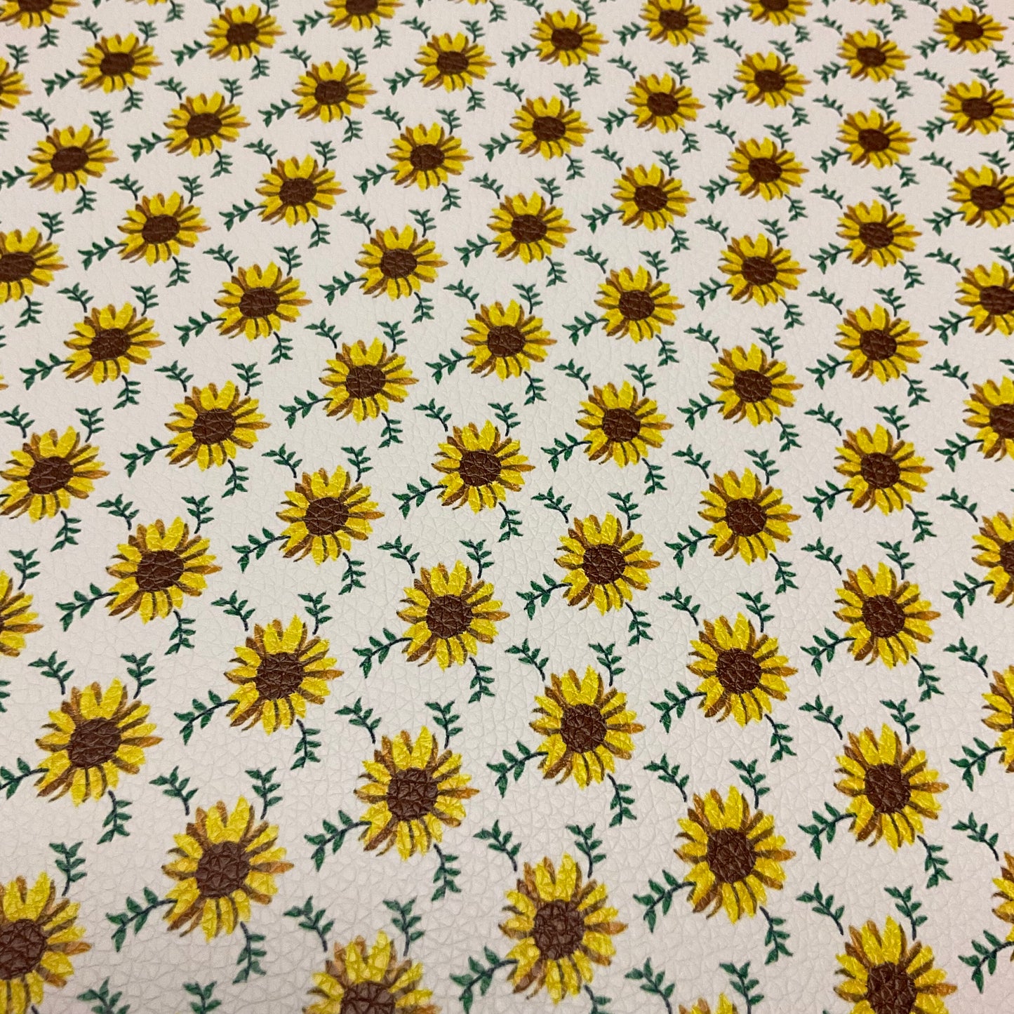 Sunflowers Pebble Faux Leather