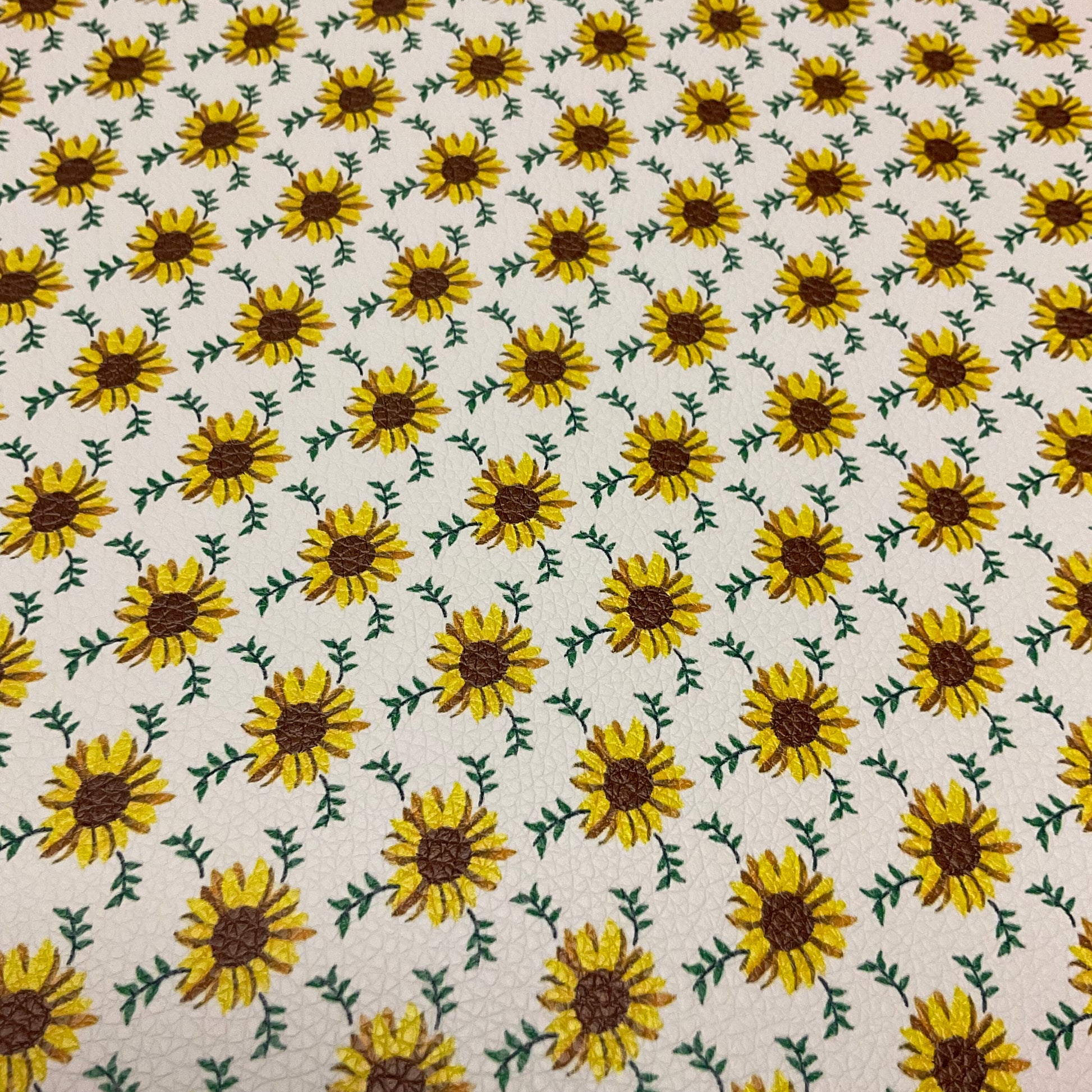 Sunflowers Pebble Faux Leather