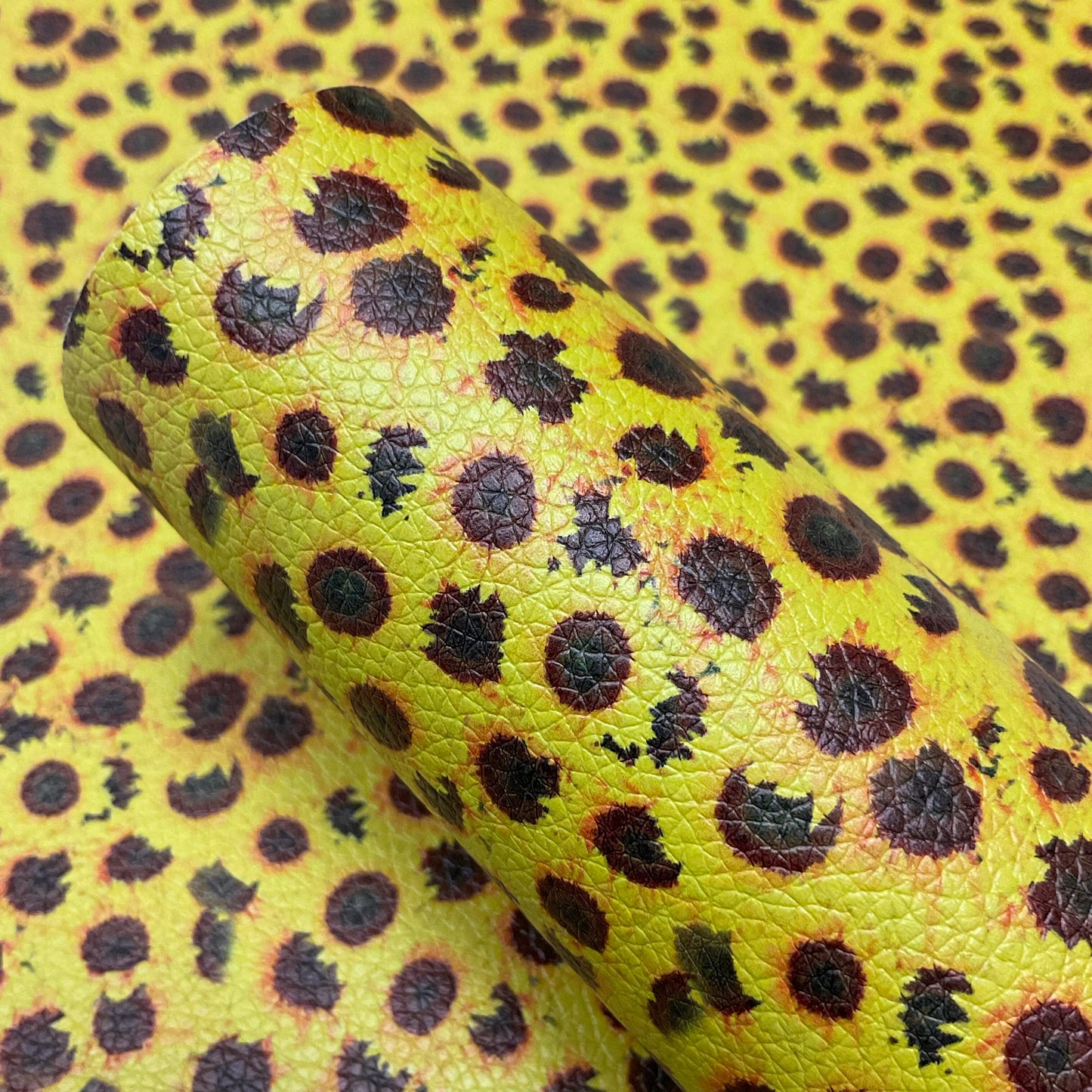 Sunflowers Pebble Faux Leather