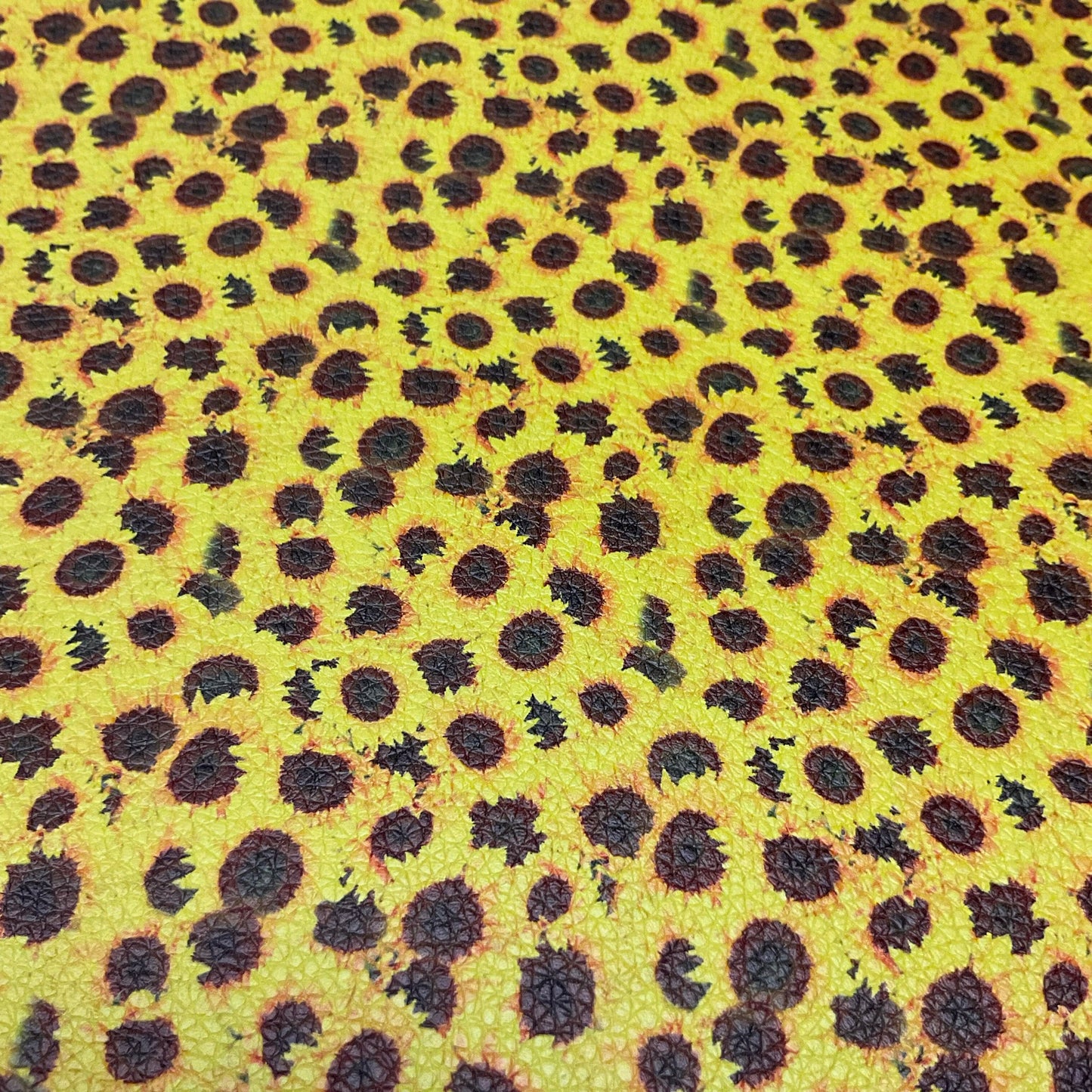 Sunflowers Pebble Faux Leather