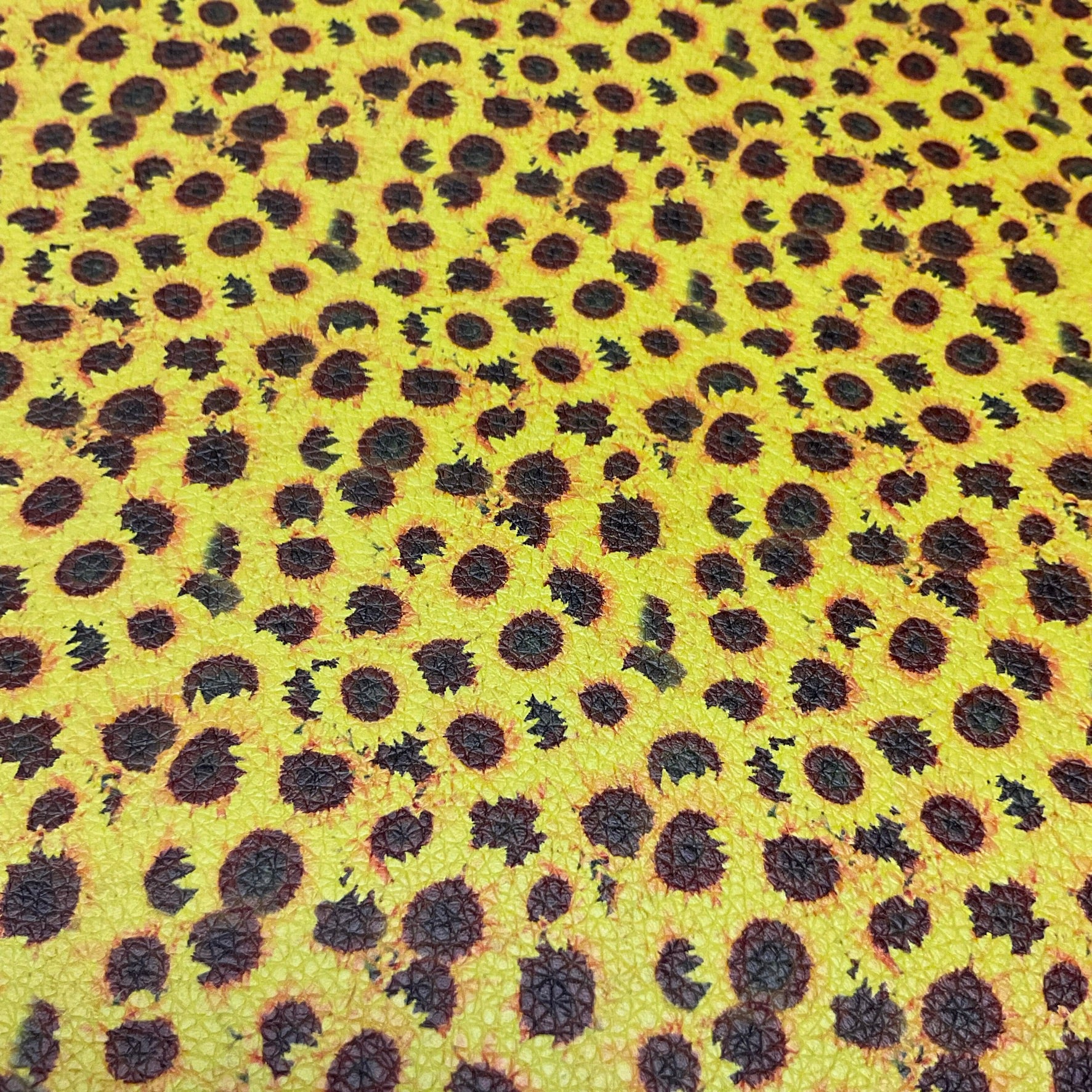 Sunflowers Pebble Faux Leather