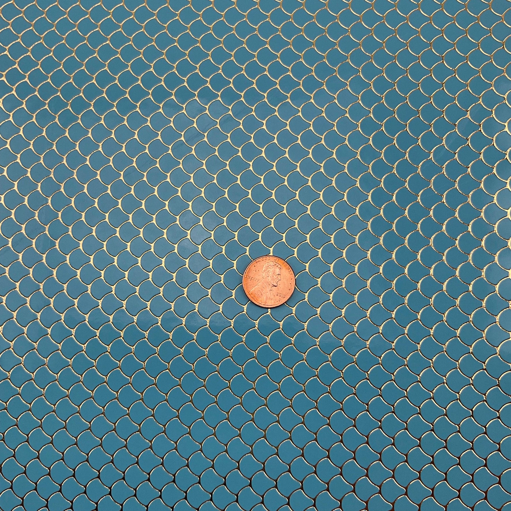 Embossed Fish Scales Smooth Glossy Faux Leather