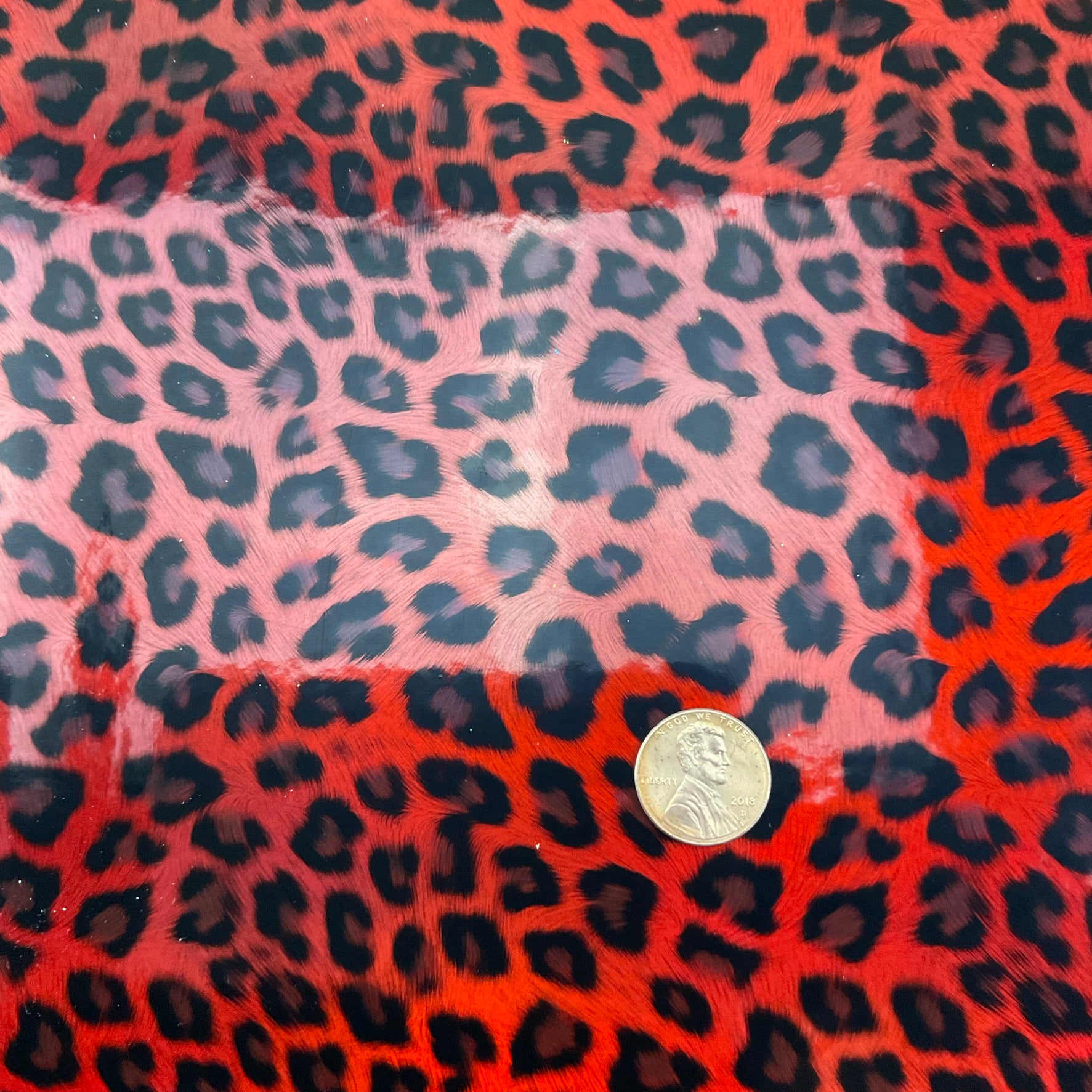 Leopard Laser Patent Smooth Faux Leather