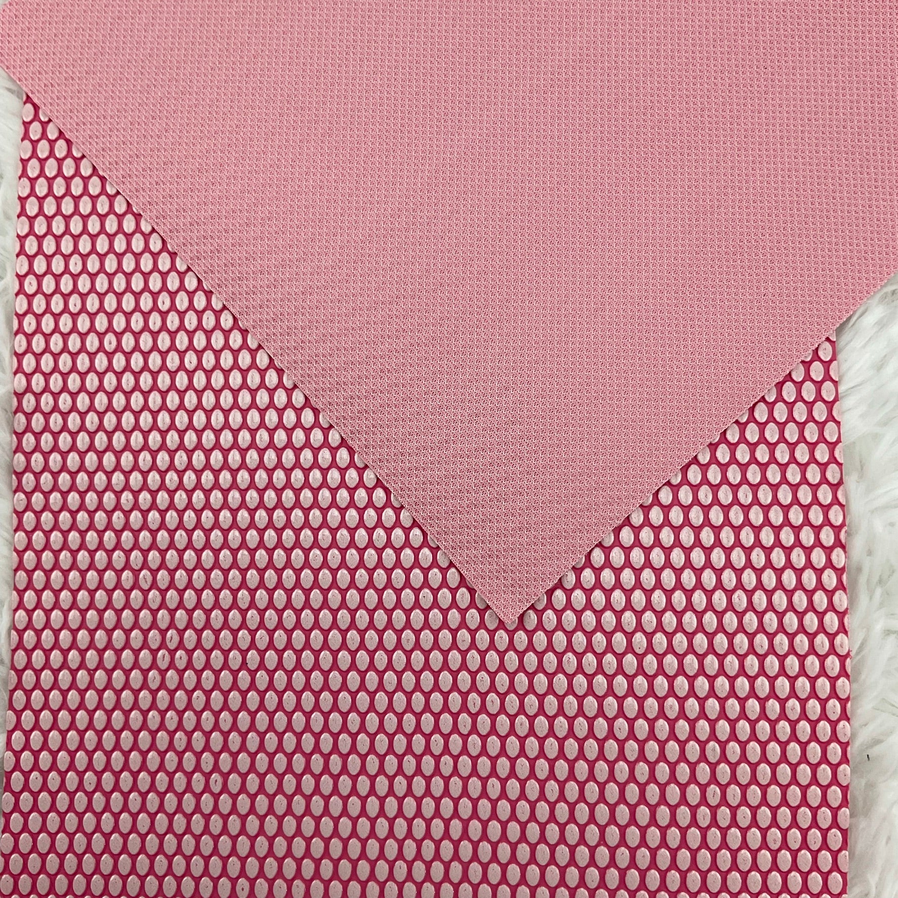 Pink Oval Pebbles Textured Faux Leather Sheet