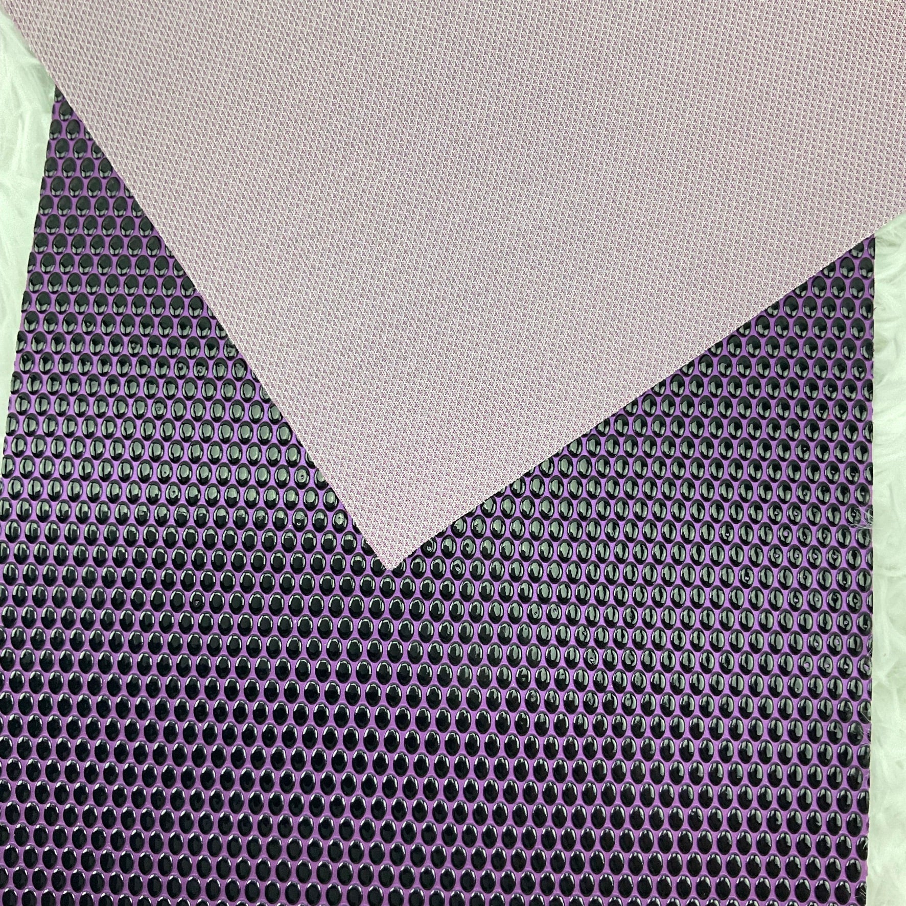 Purple and Black Oval Pebbles Textured Faux Leather Sheet