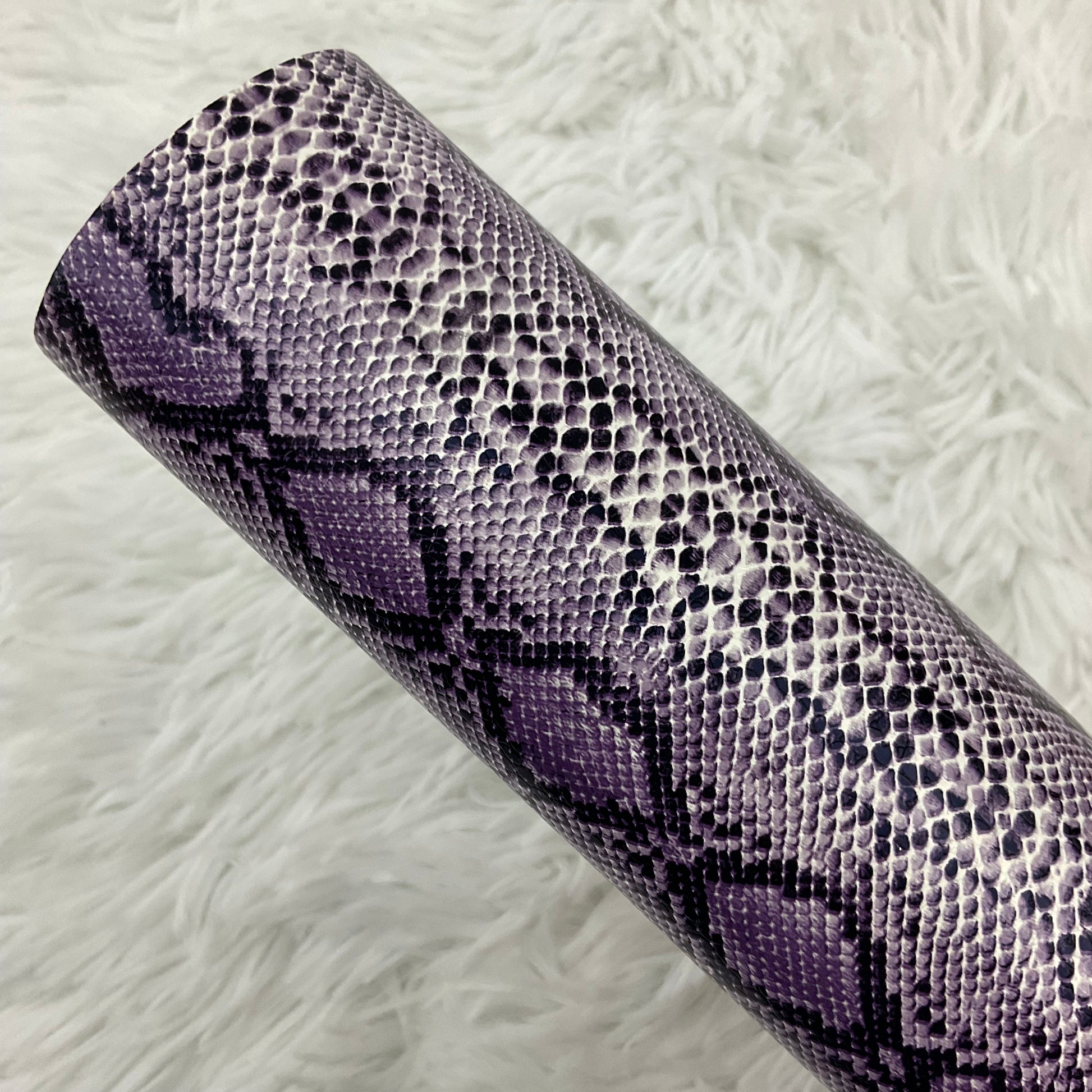 Purple Snake Skin Textured Faux Leather
