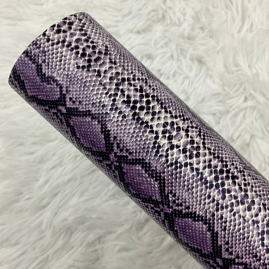 Purple Snake Skin Textured Faux Leather