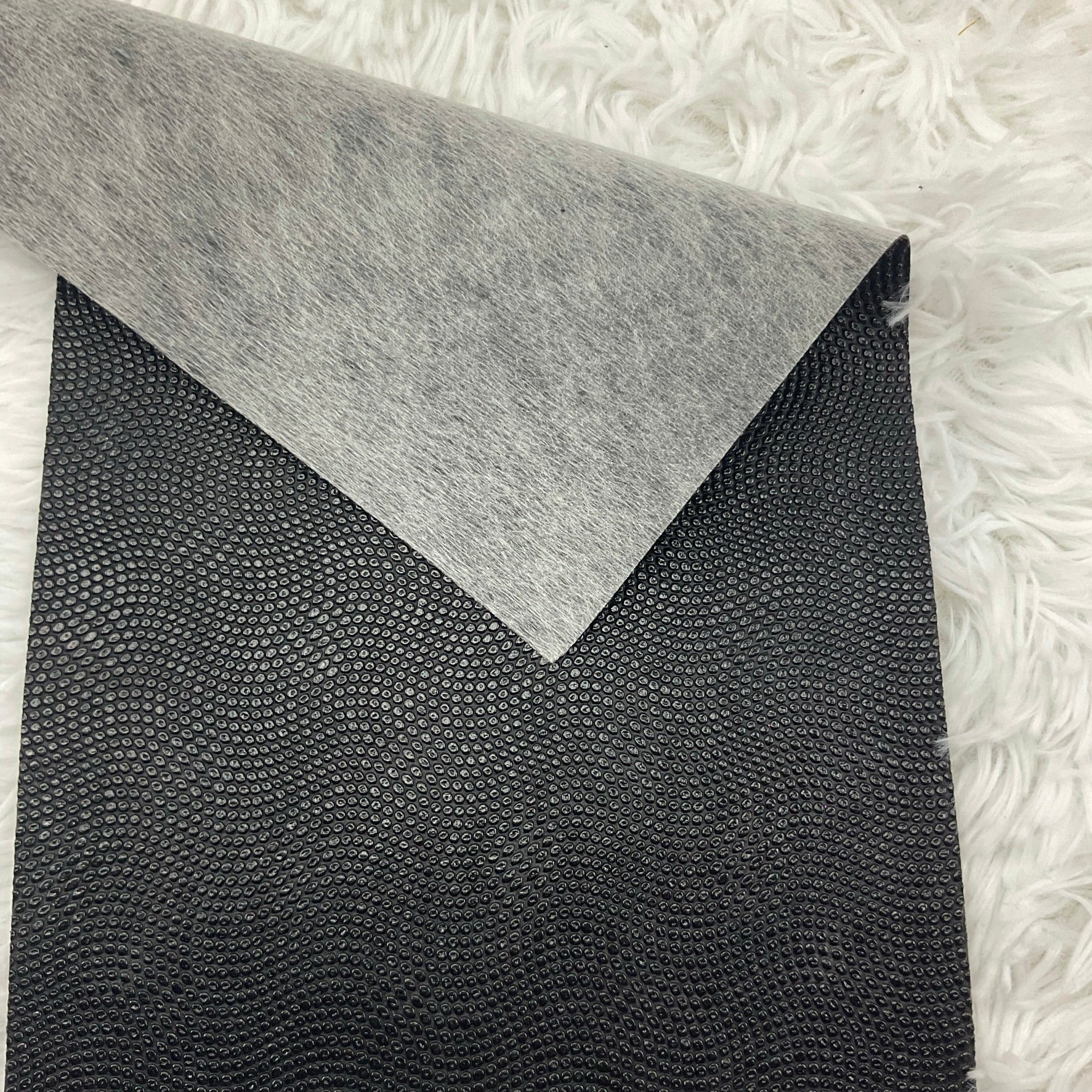 Black Bumps Textured Faux Leather